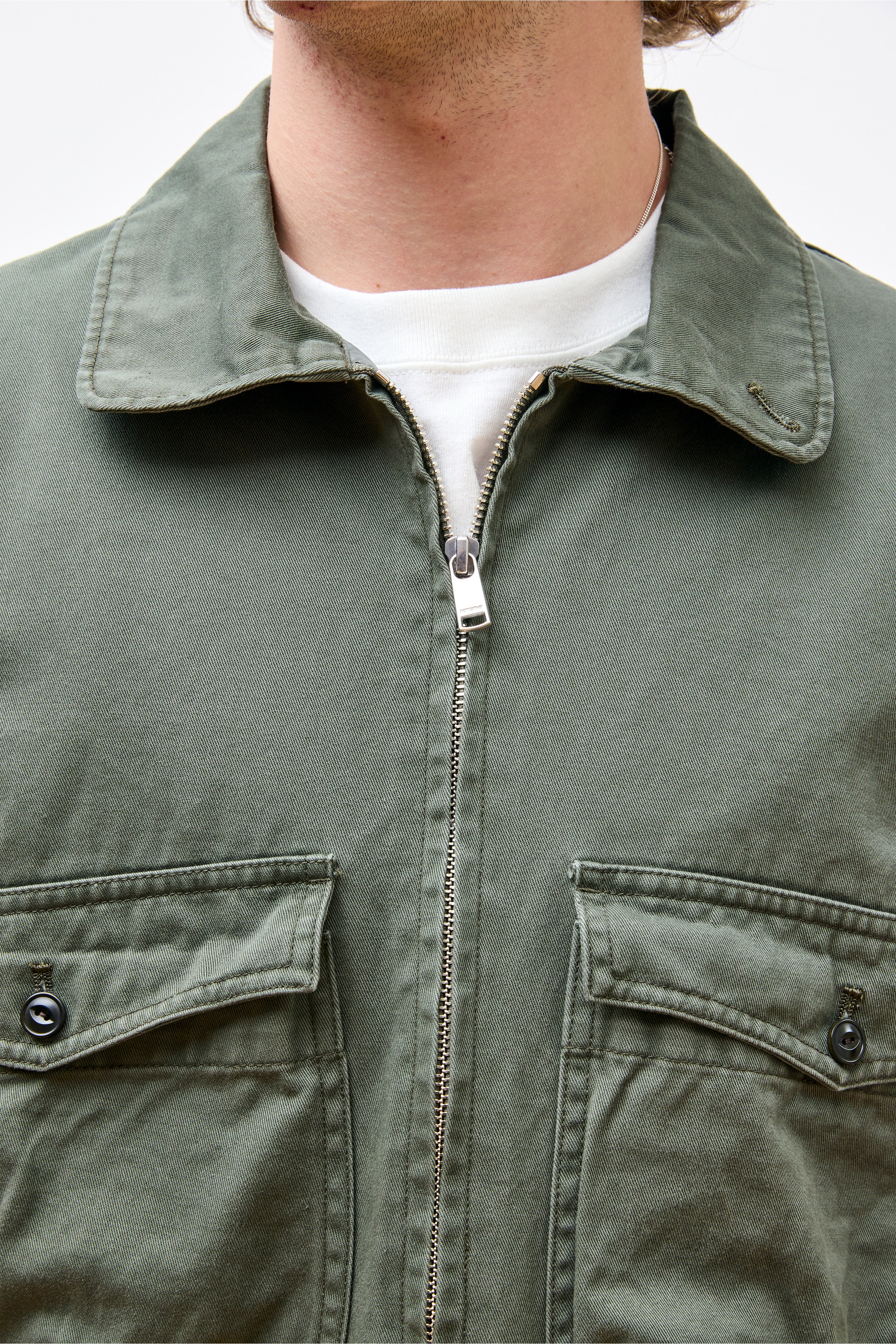 Soldier Short Jacket Cotton Twill Khaki