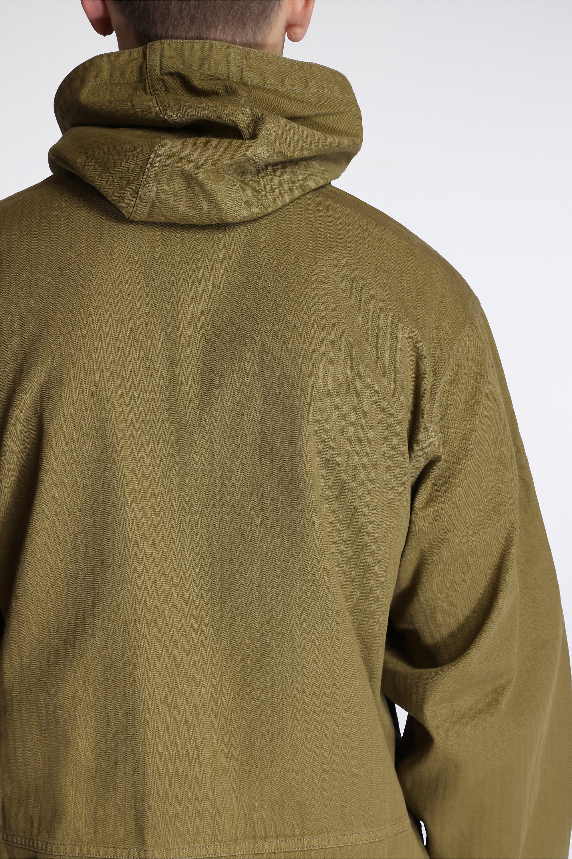 Herringbone Hooded Jacket Olive Drab