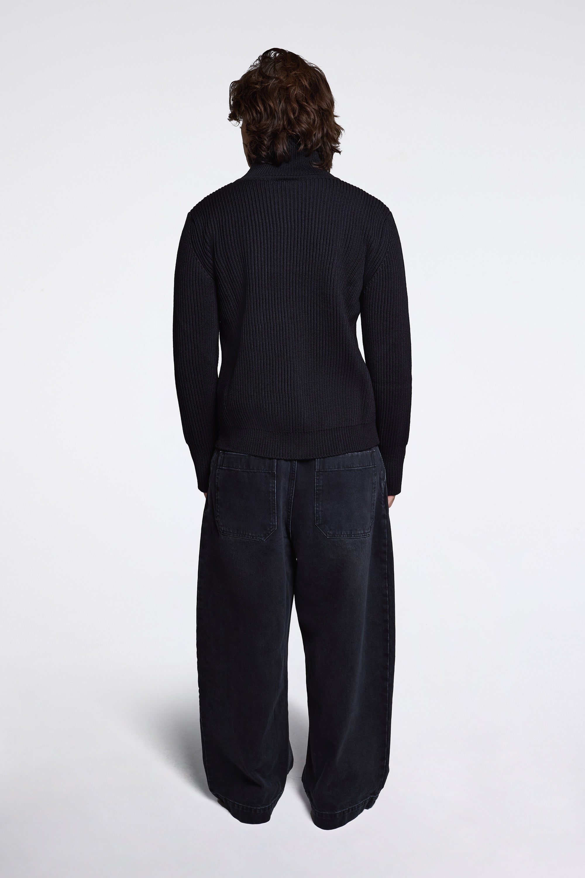 Navy Full-Zip Black