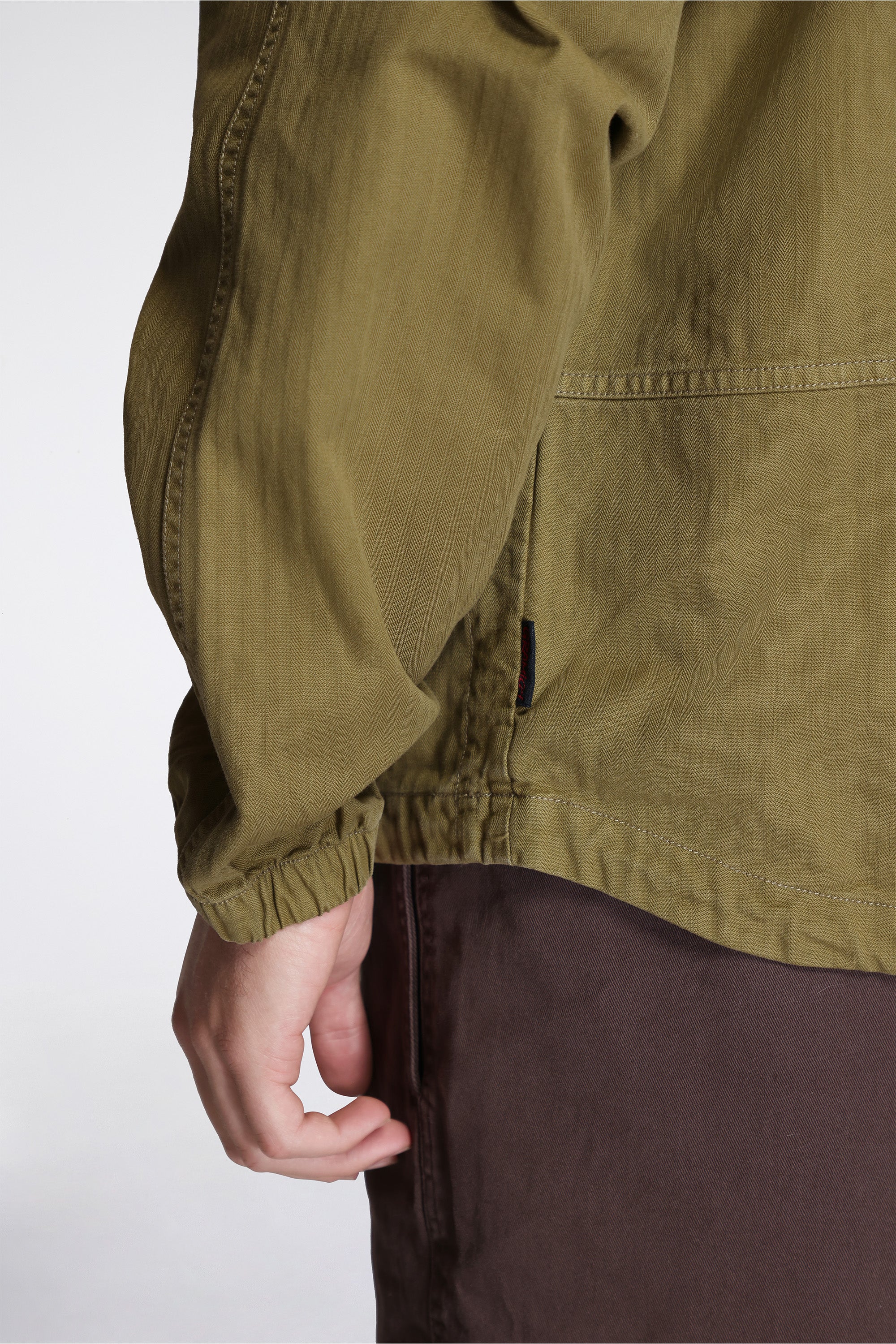 Herringbone Hooded Jacket Olive Drab