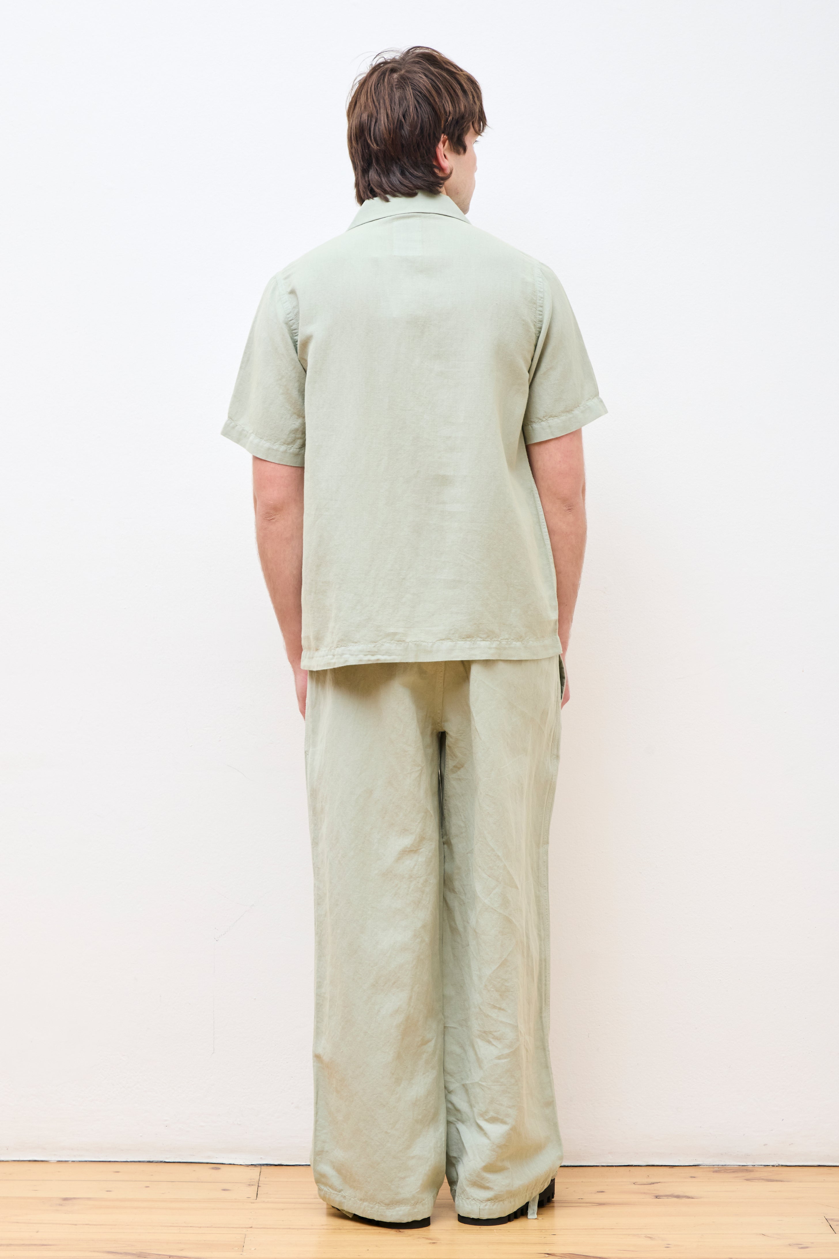 Hemp Pleated Track Pant Sage