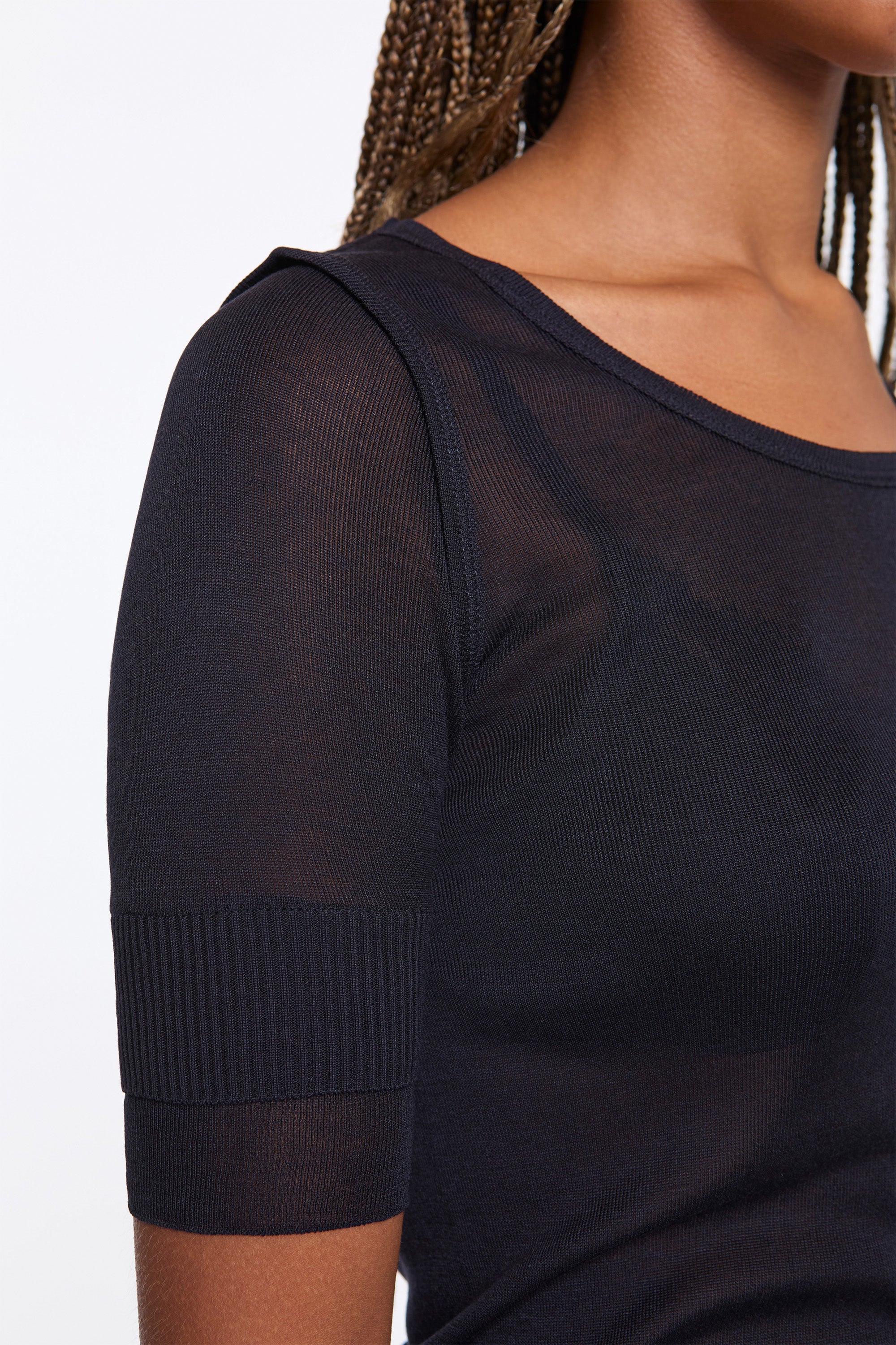 Seamless Trompe L'Oeil Top Midnight