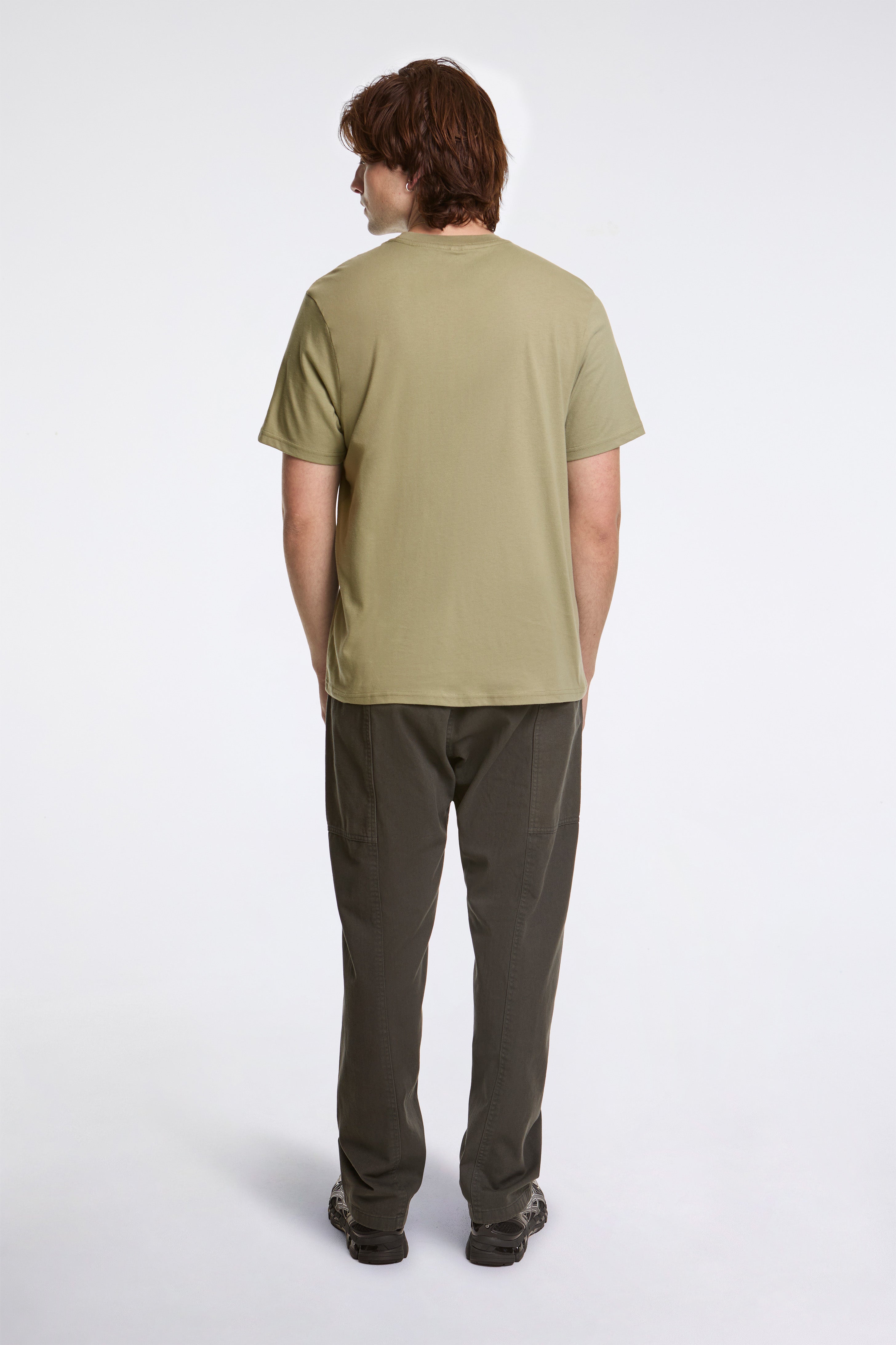 Mountain Scene Tee Mens Oil Green