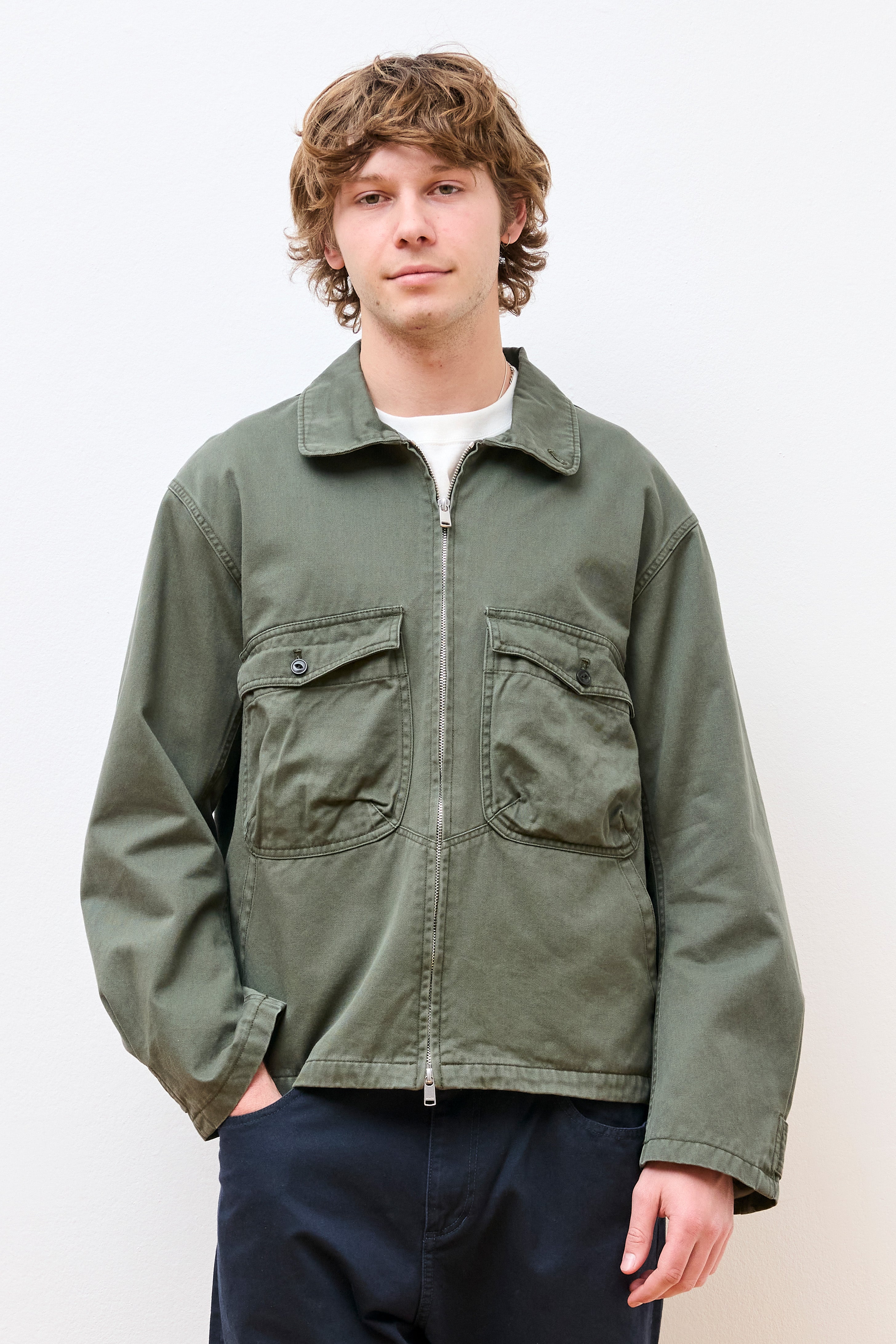 Soldier Short Jacket Cotton Twill Khaki