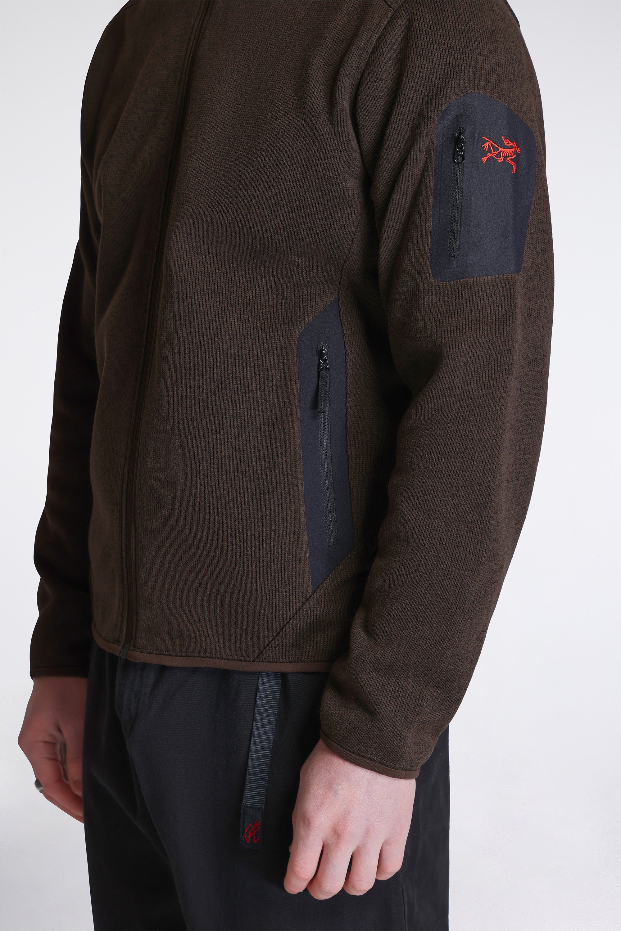 Covert Cardigan M Carob Heather / Black