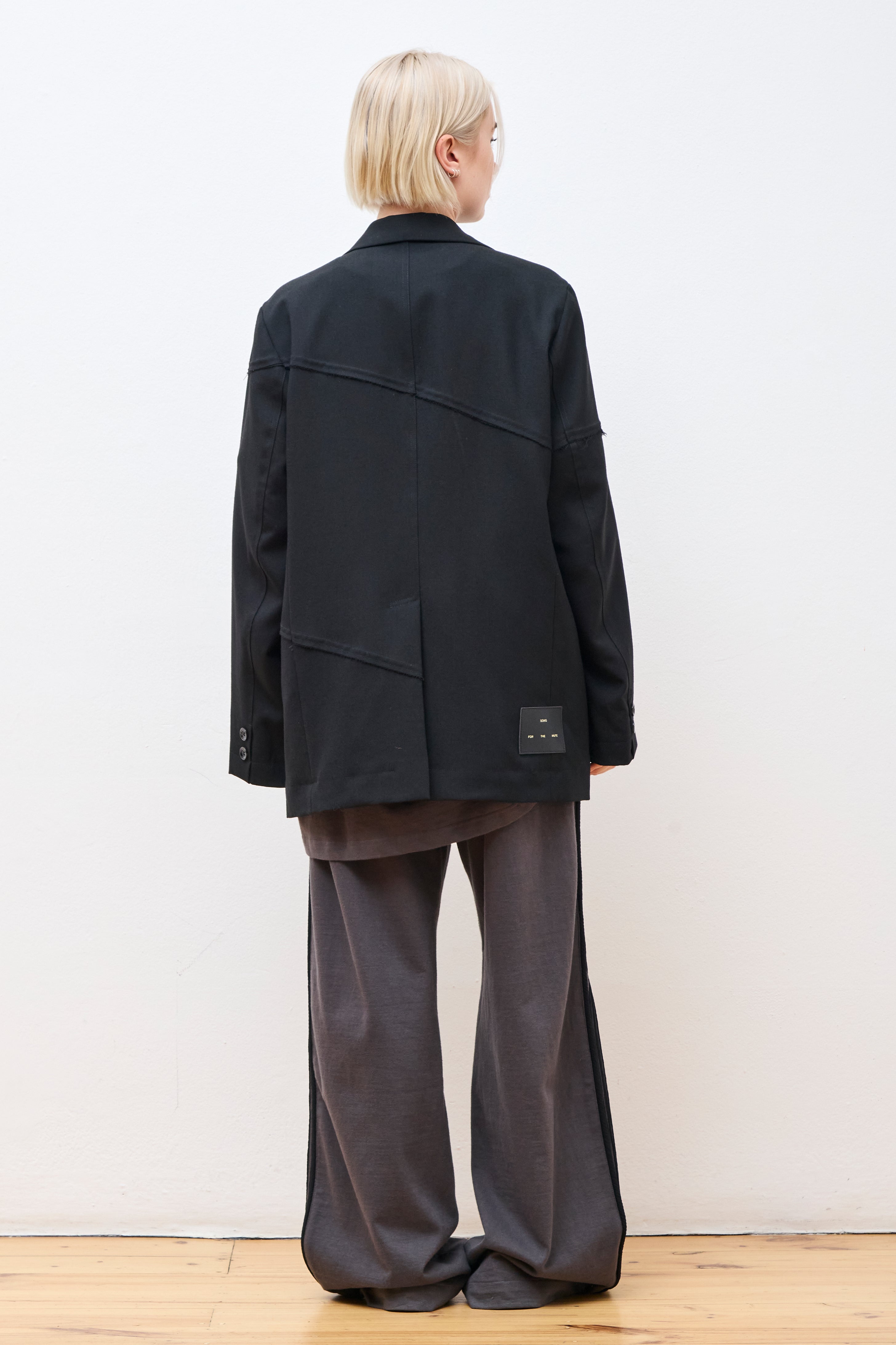 "Slash" Tailored Blazer Black