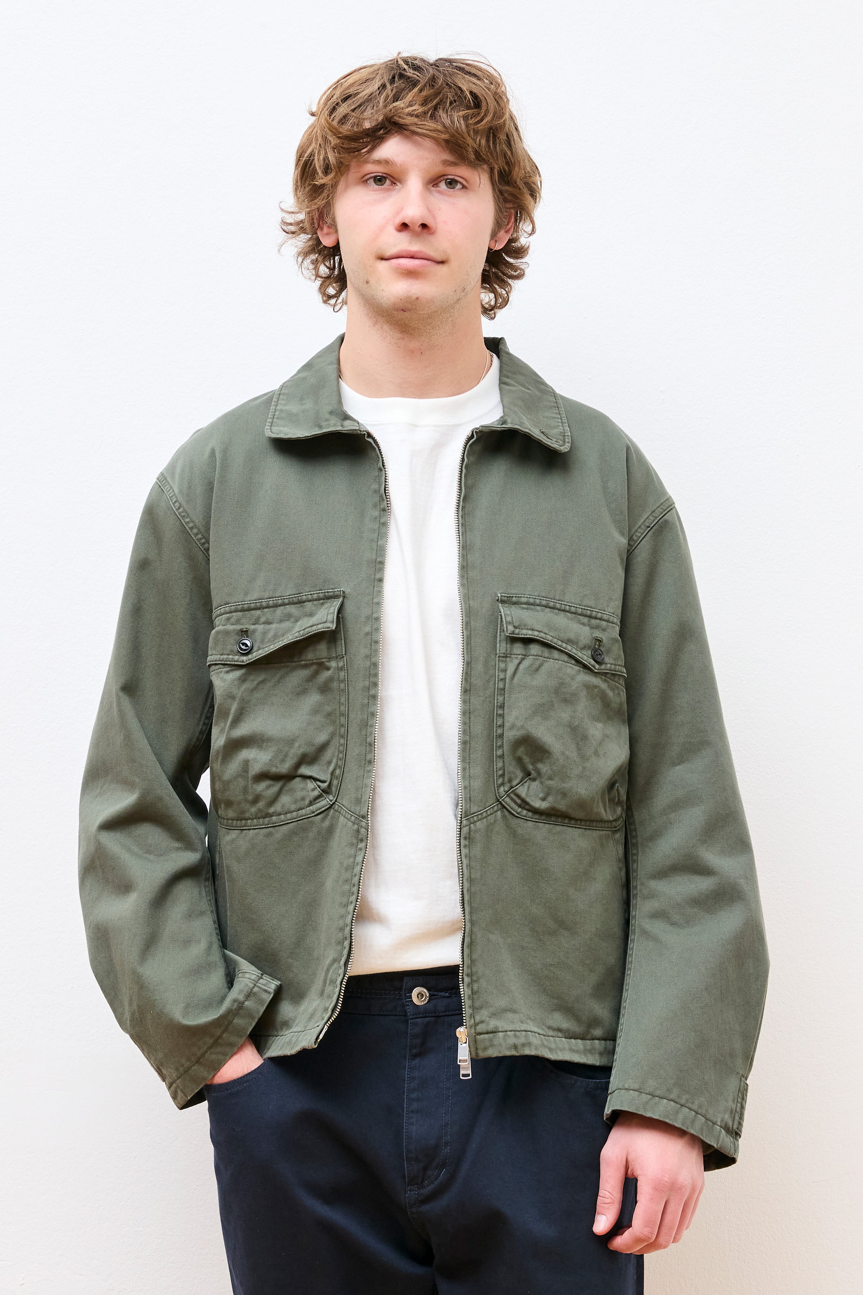Soldier Short Jacket Cotton Twill Khaki