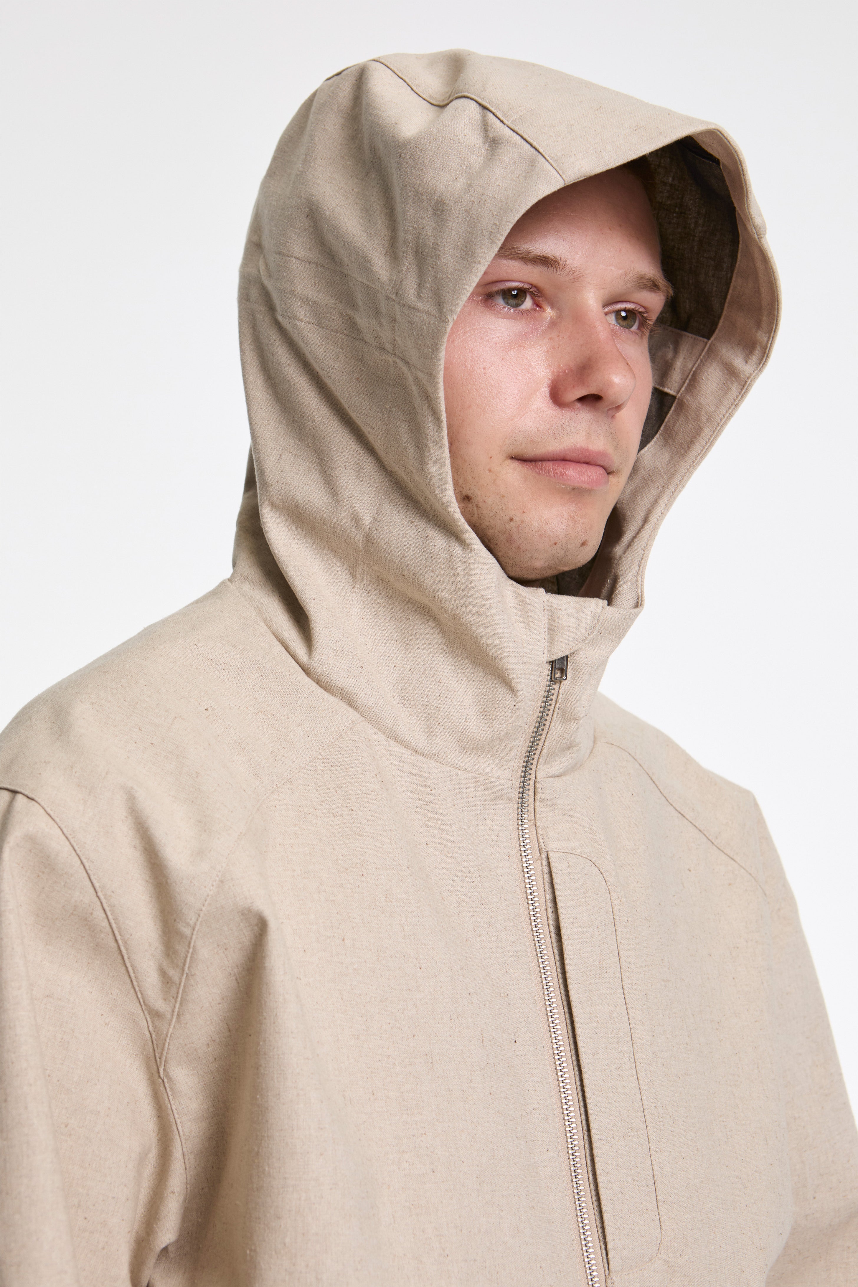 Arc Linen Cotton Mixed Wp Jacket Beige
