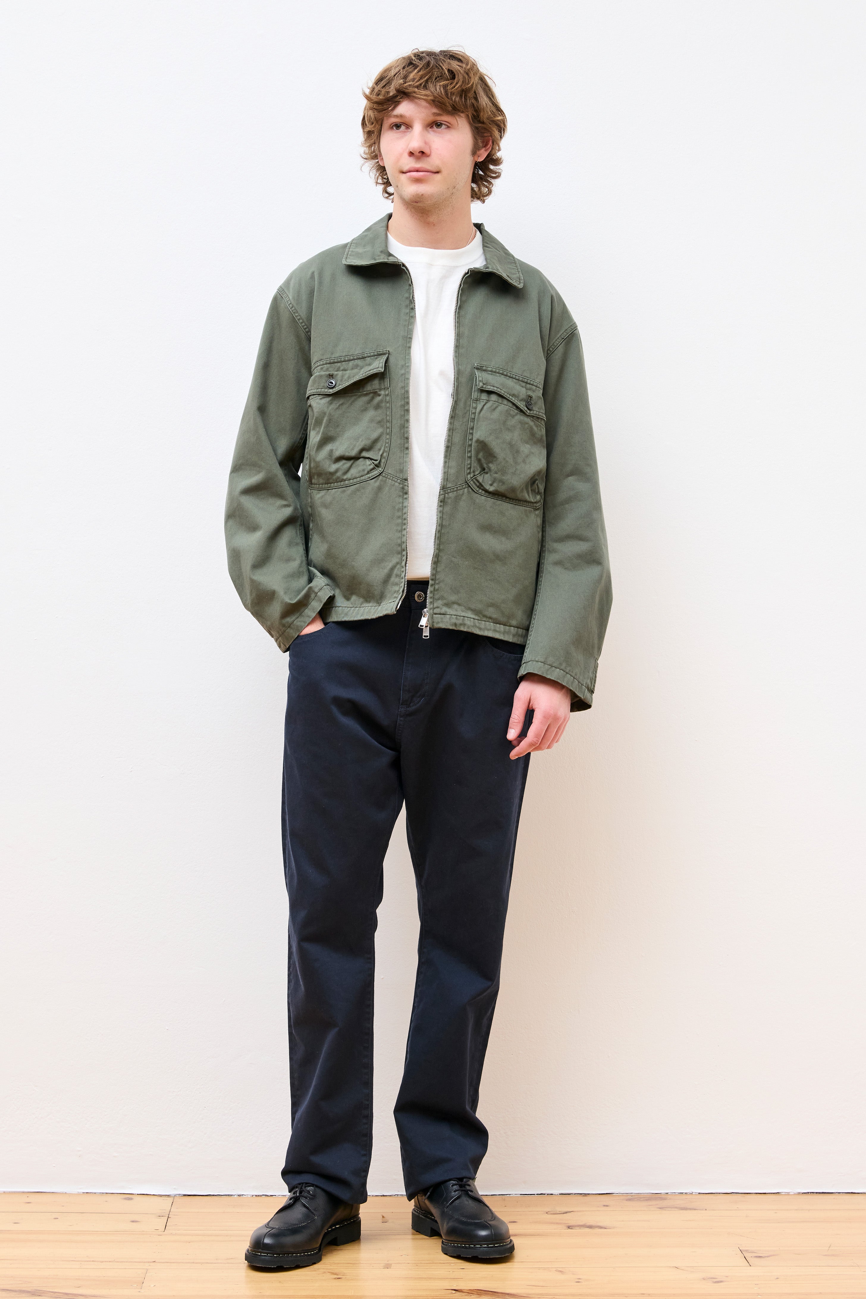 Soldier Short Jacket Cotton Twill Khaki