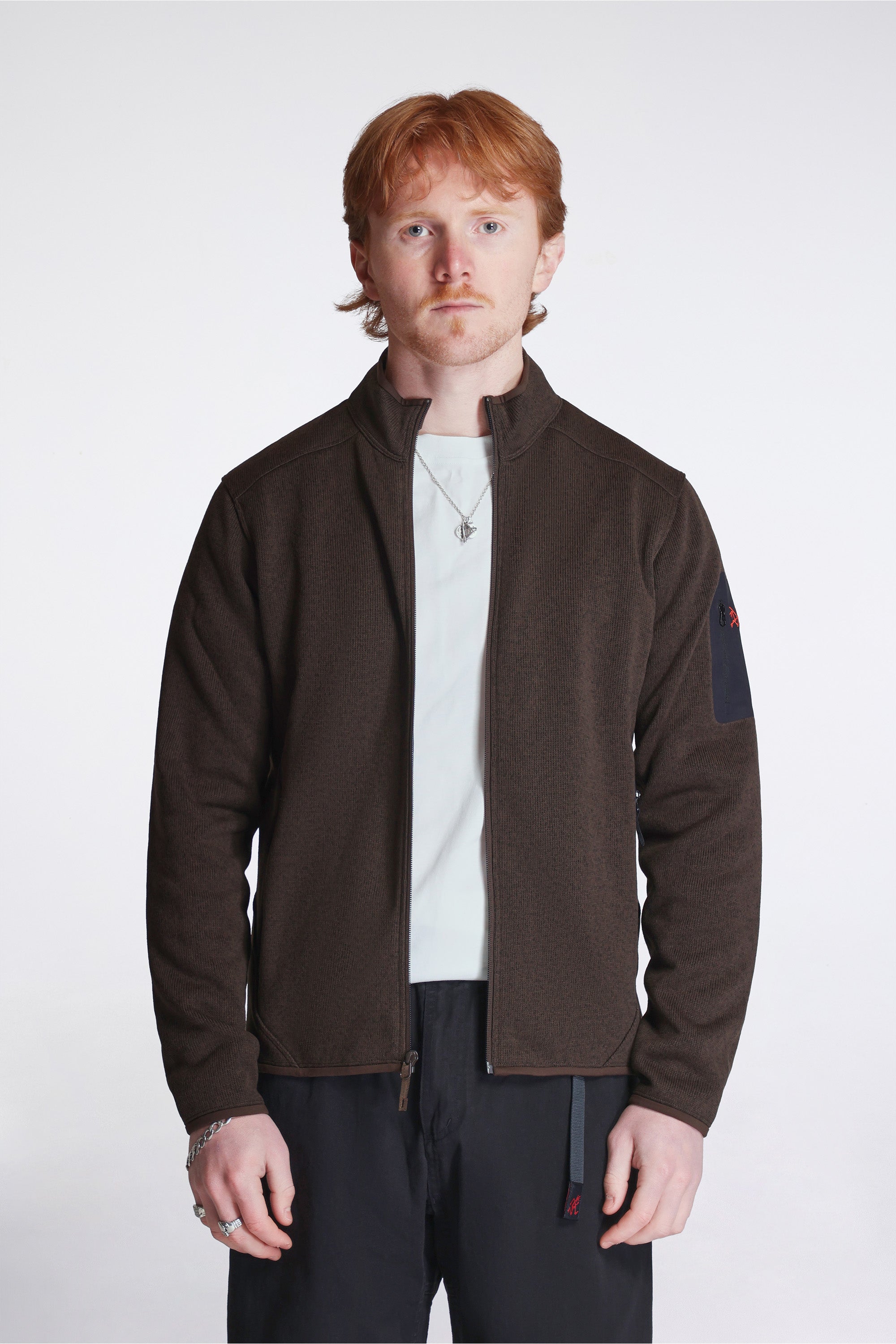 Covert Cardigan M Carob Heather / Black