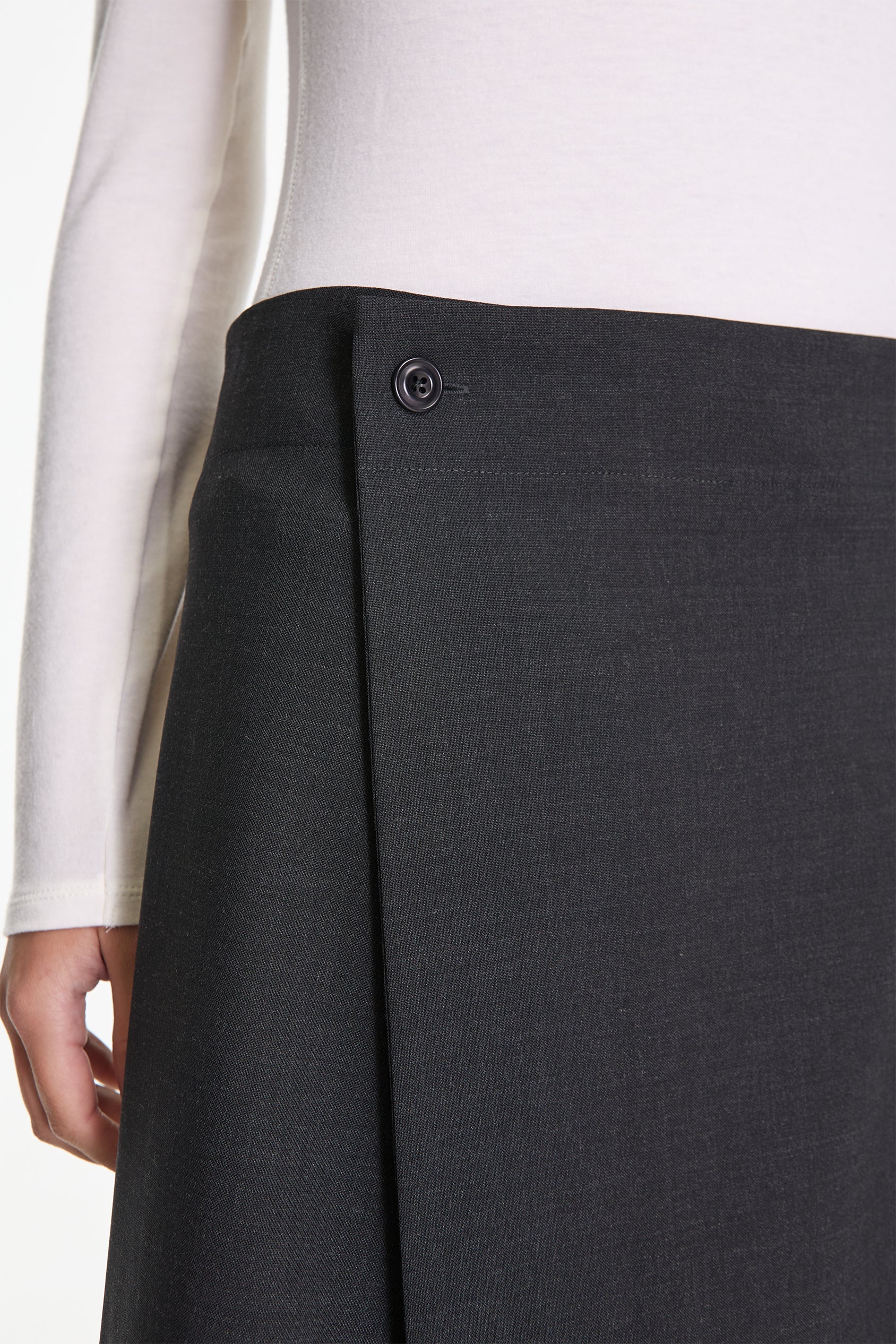 Fossil Wrap Skirt Charcoal