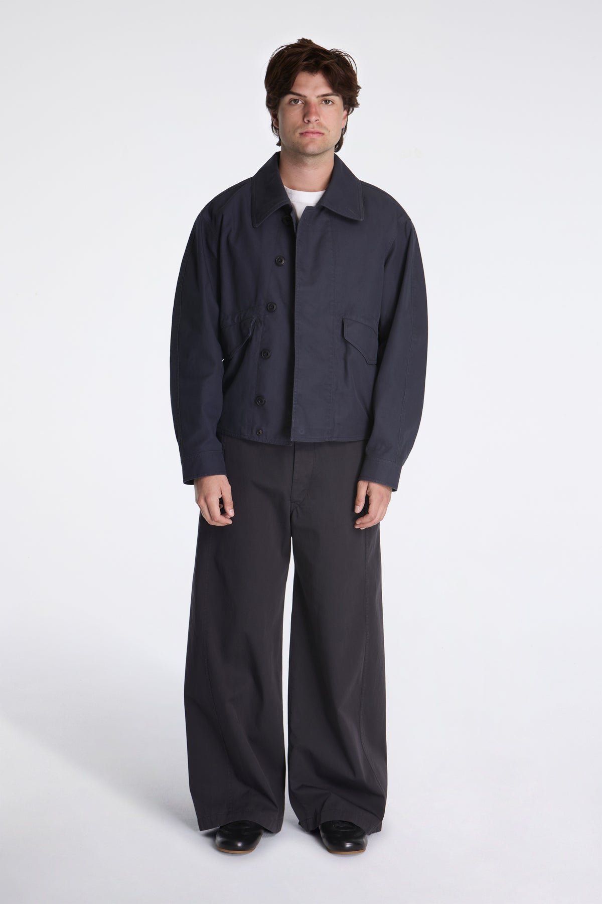 Lemaire Boxy Blouson Graphite Blue