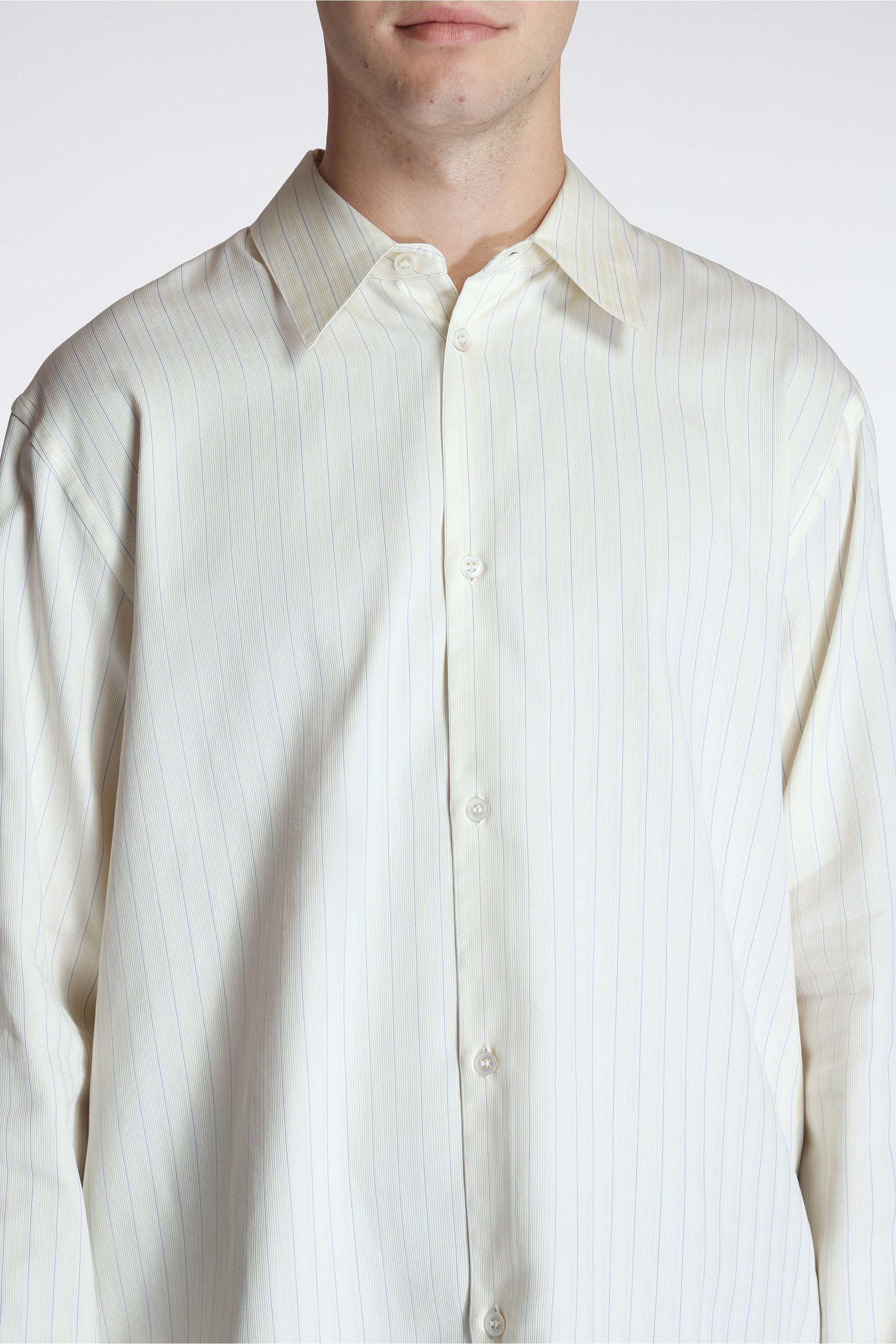 View Shirt Blue Pinstripe