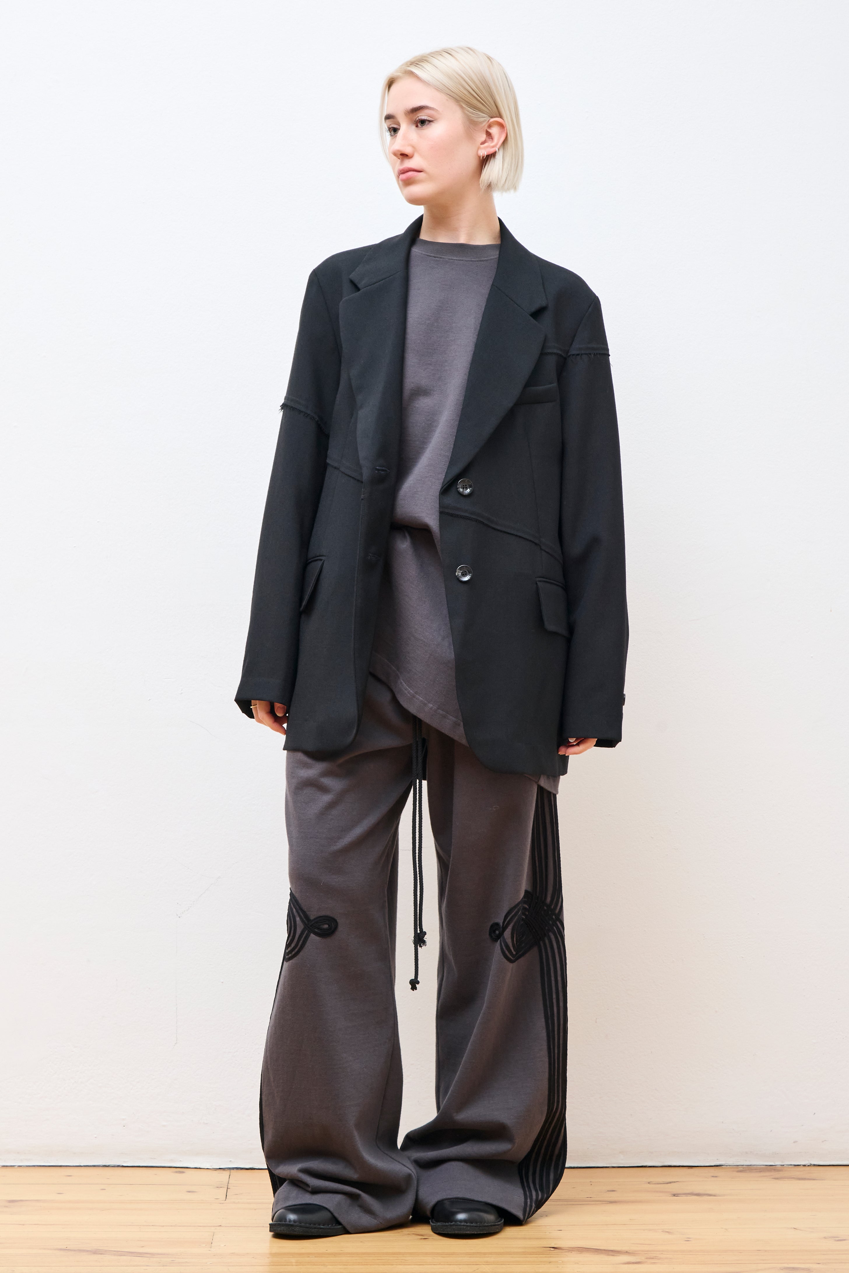"Slash" Tailored Blazer Black
