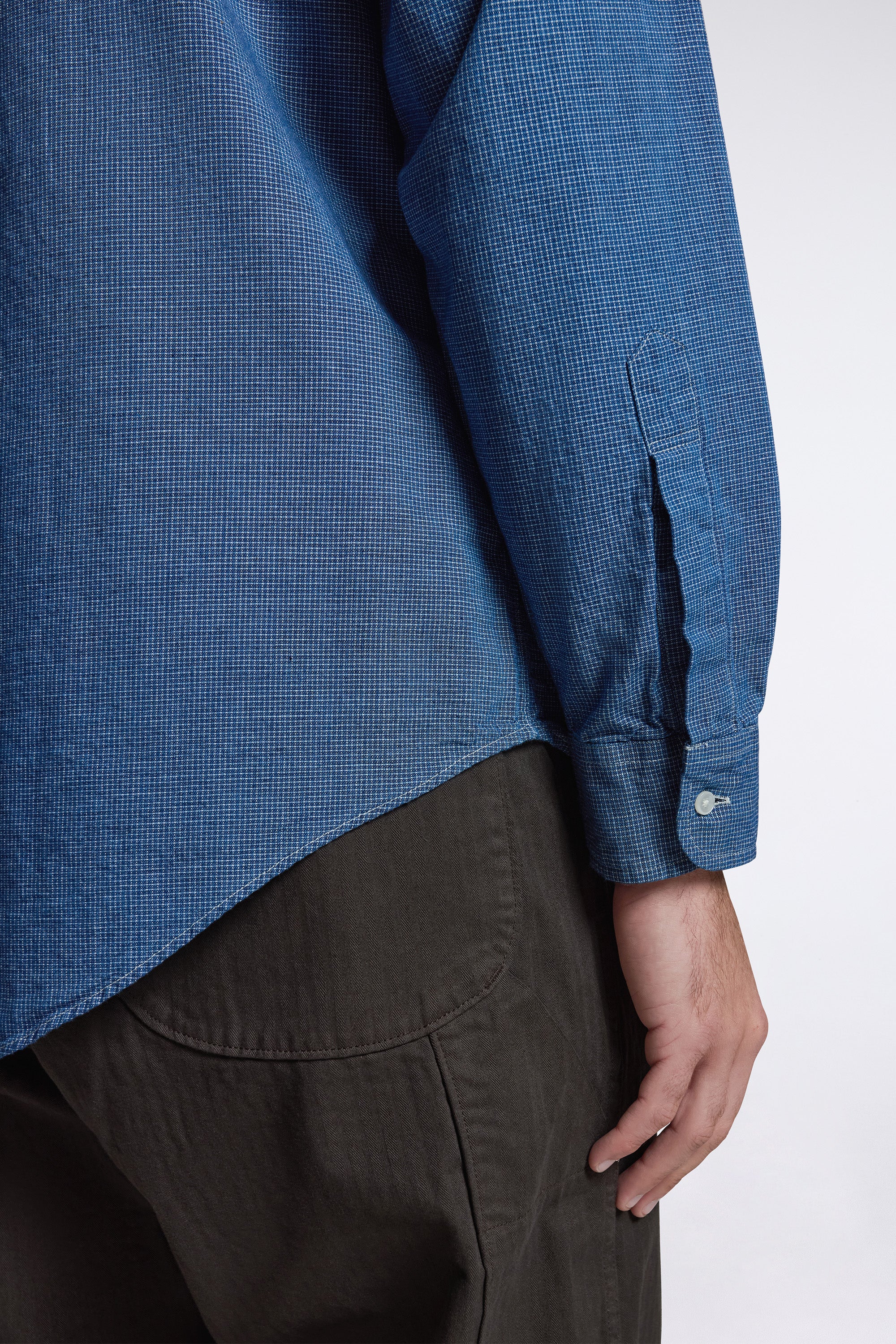 Small Check Indigo Chambray Standard BD Shirt