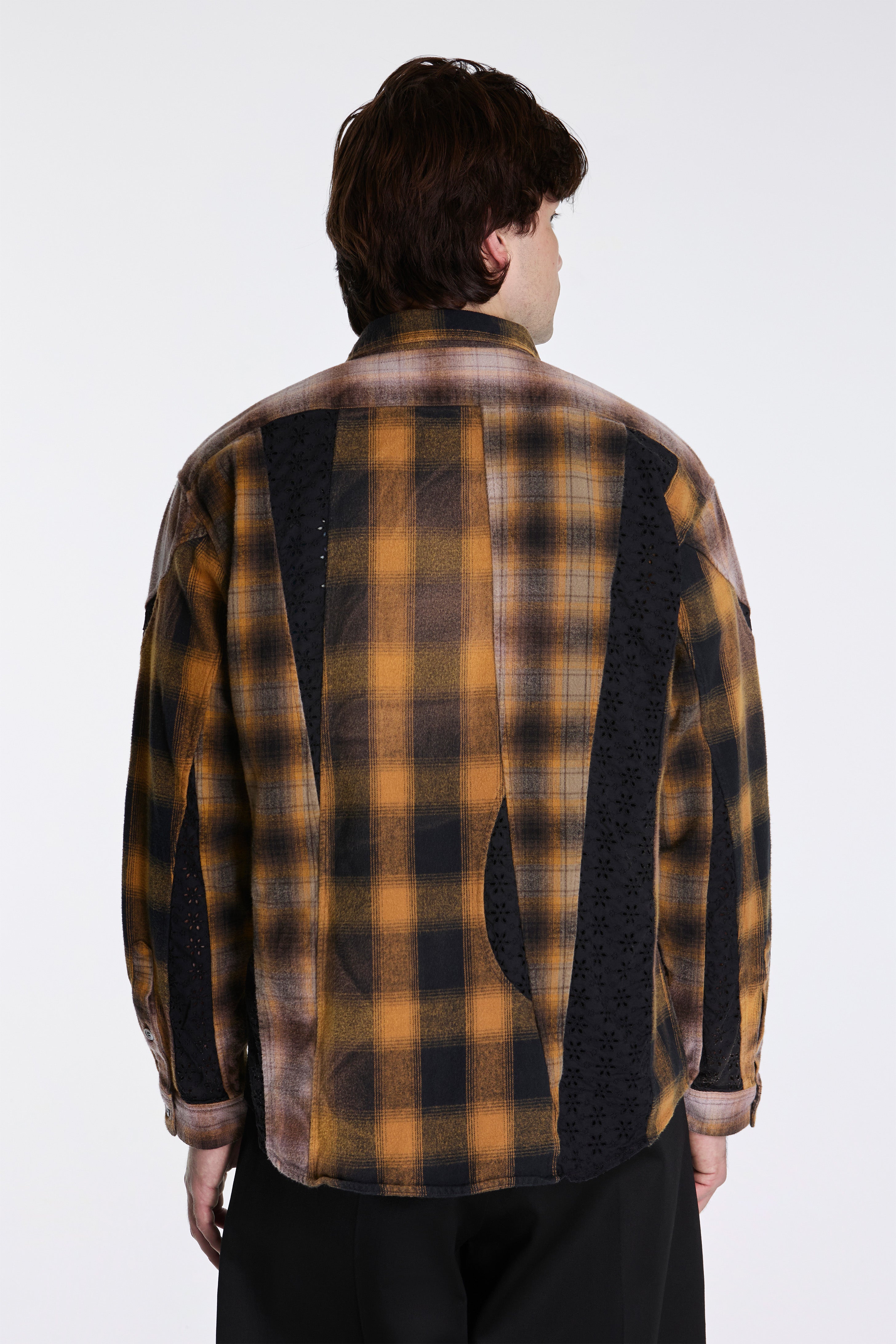 Vintage-Effect Asymmetric Shirt Yellow