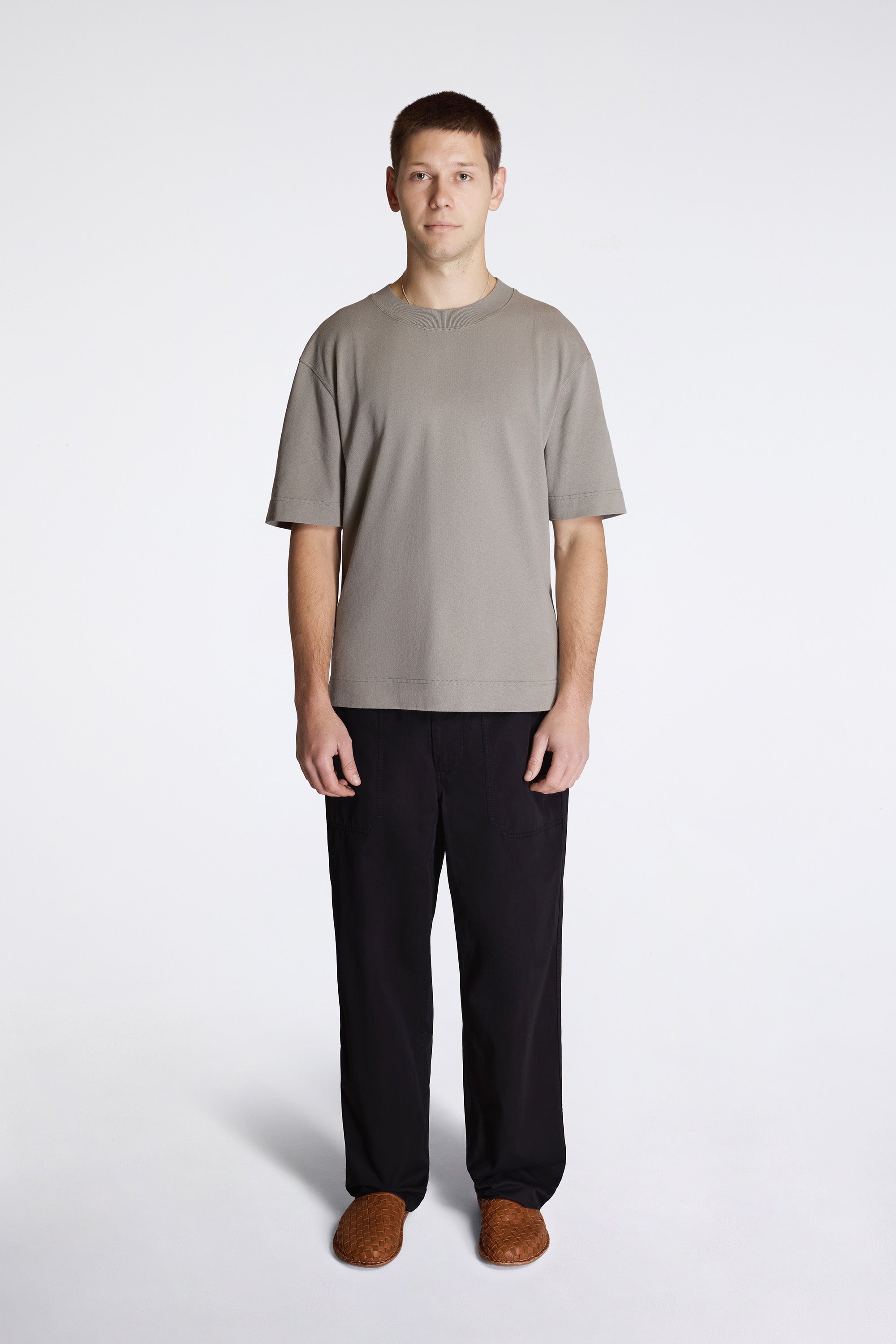 MHL Flatlock Crew Taupe