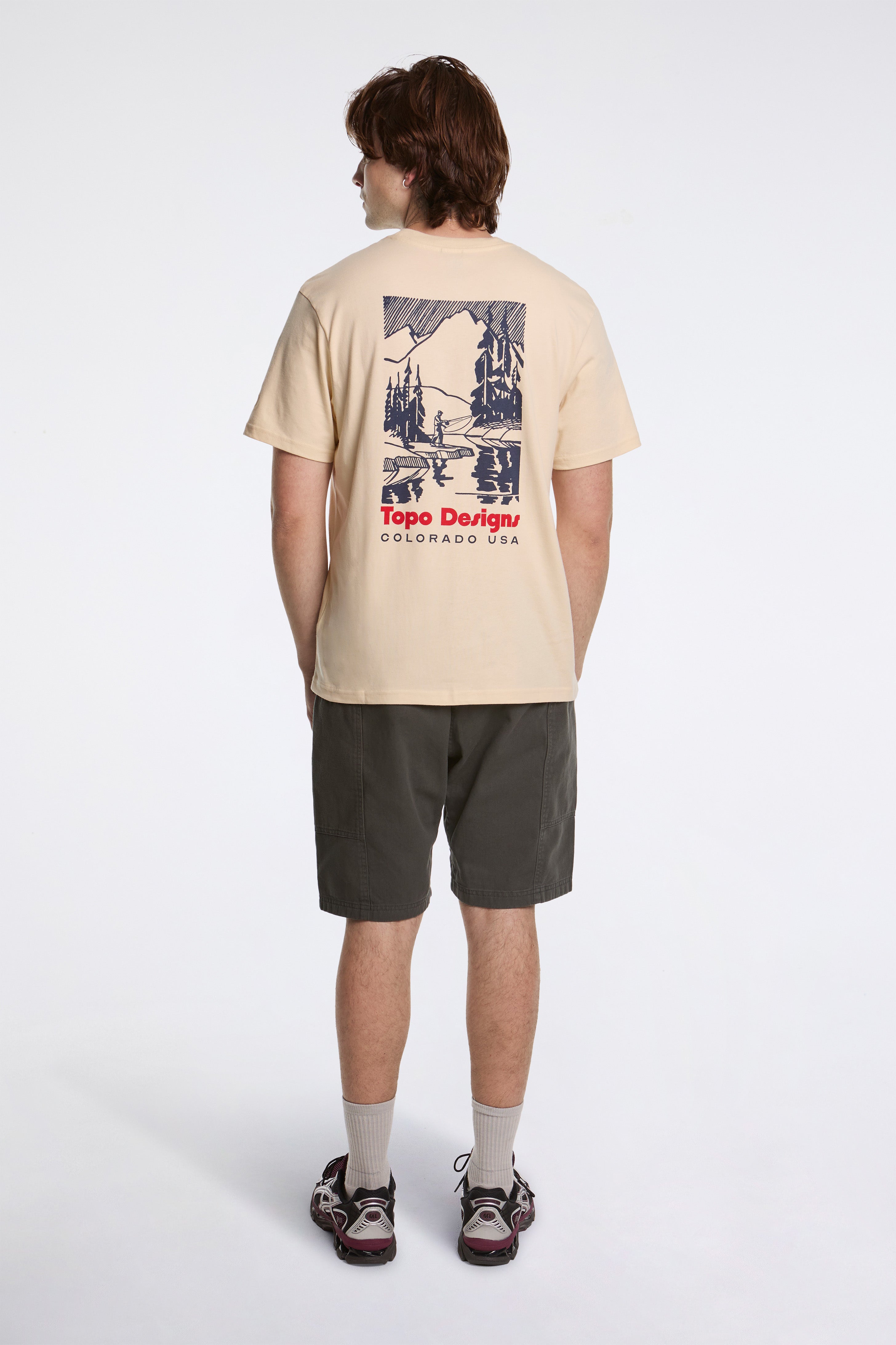 Mountain River Tee Mens Bone White