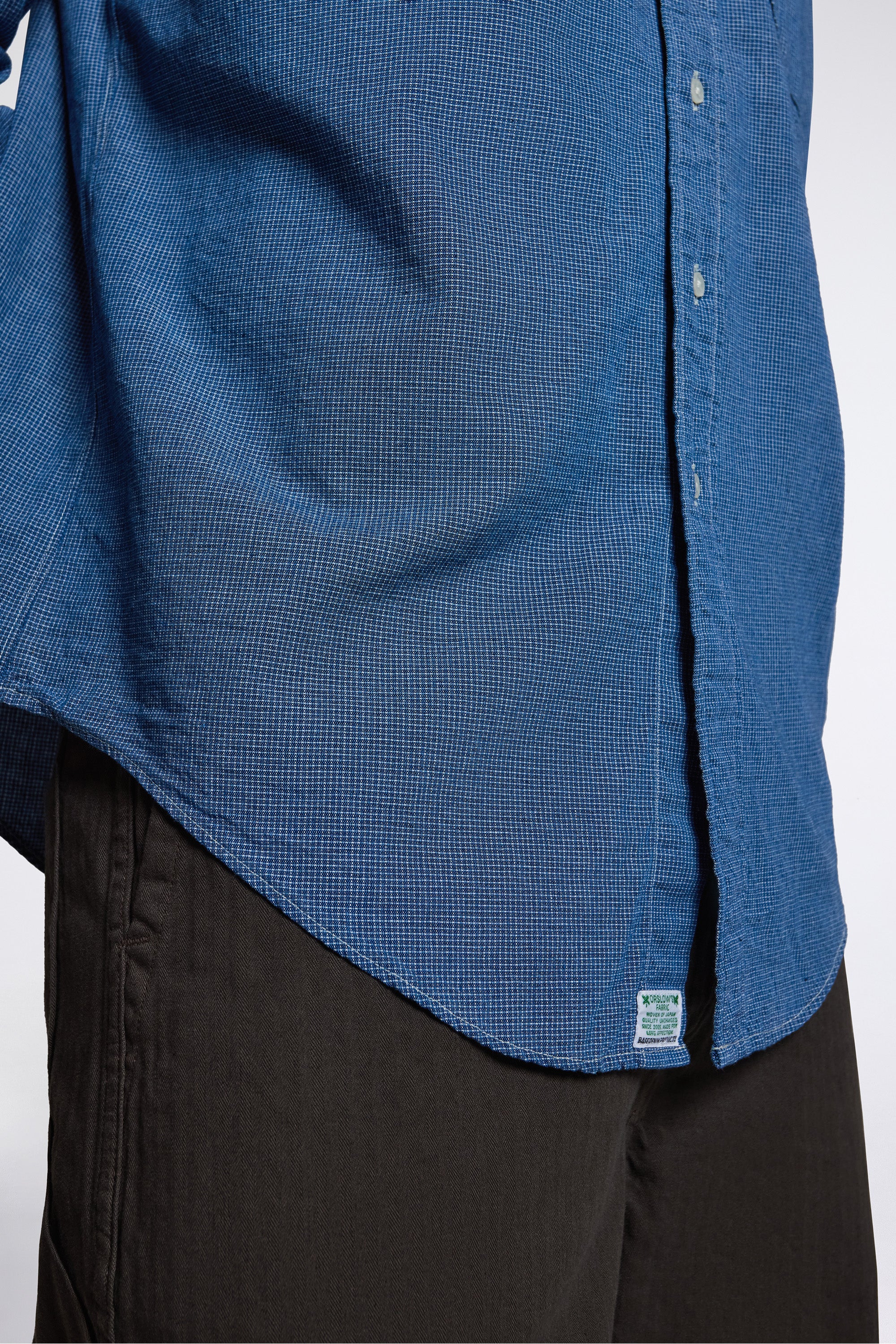 Small Check Indigo Chambray Standard BD Shirt