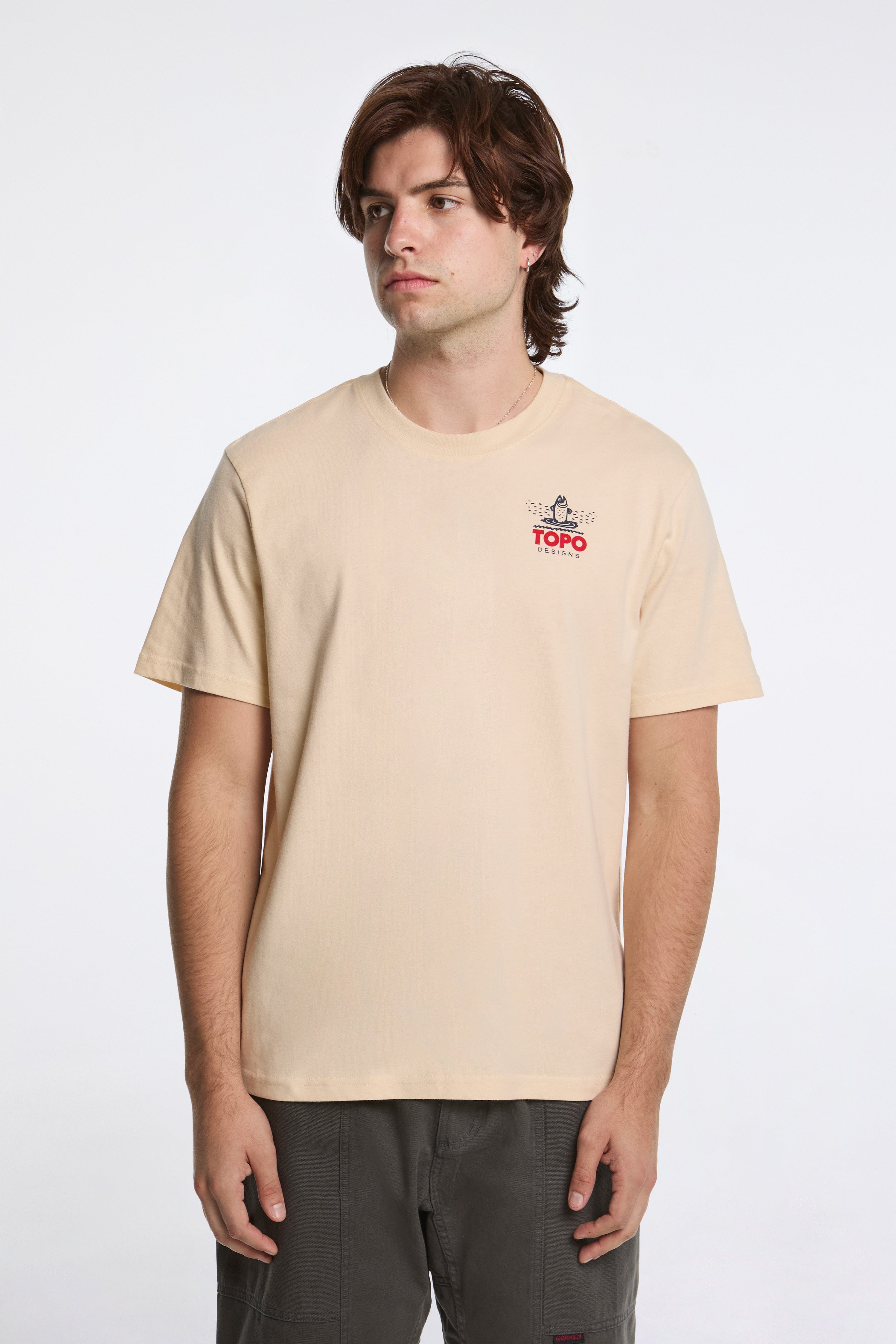 Mountain River Tee Mens Bone White