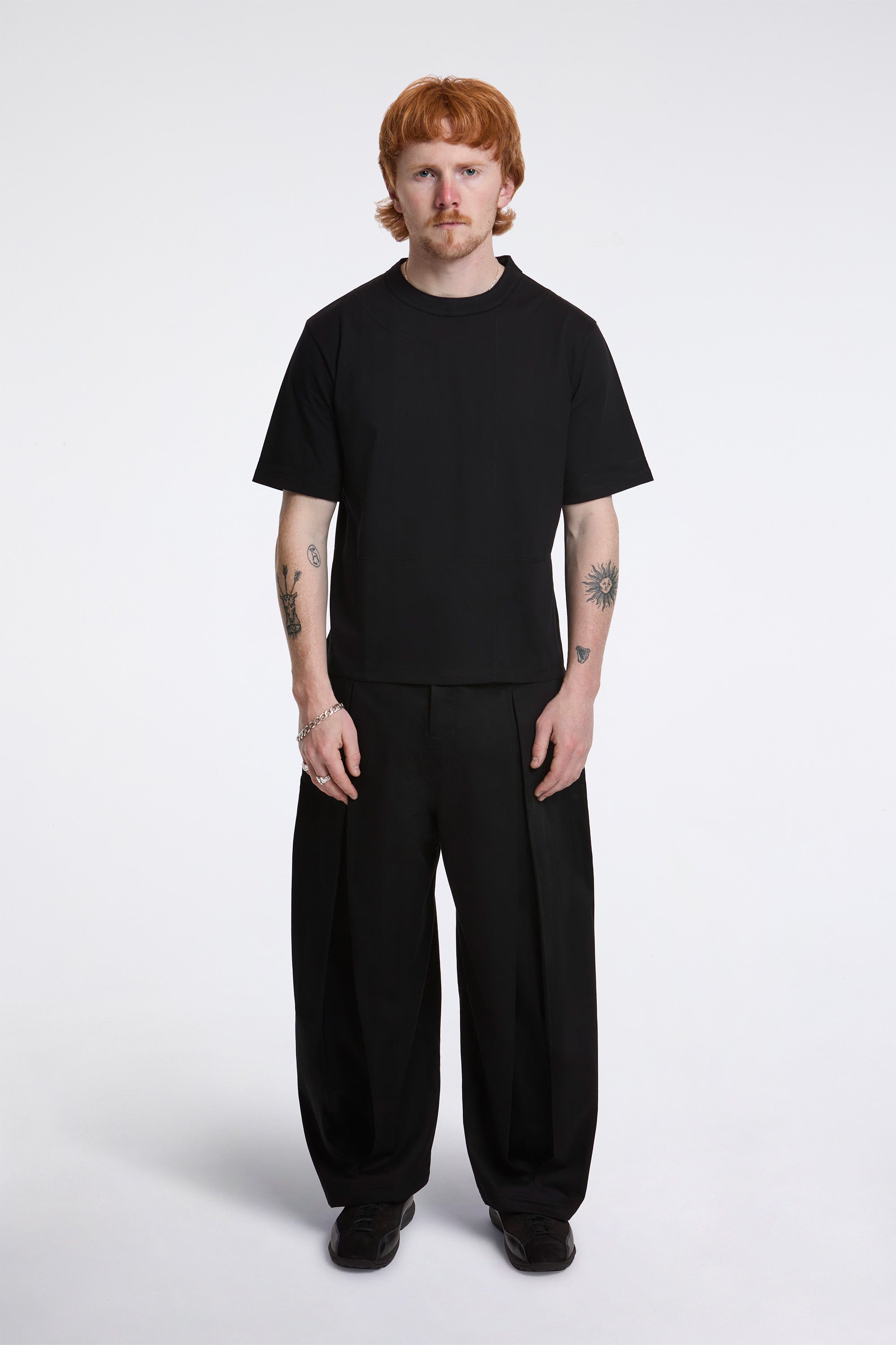 Box Pleat Trouser Black