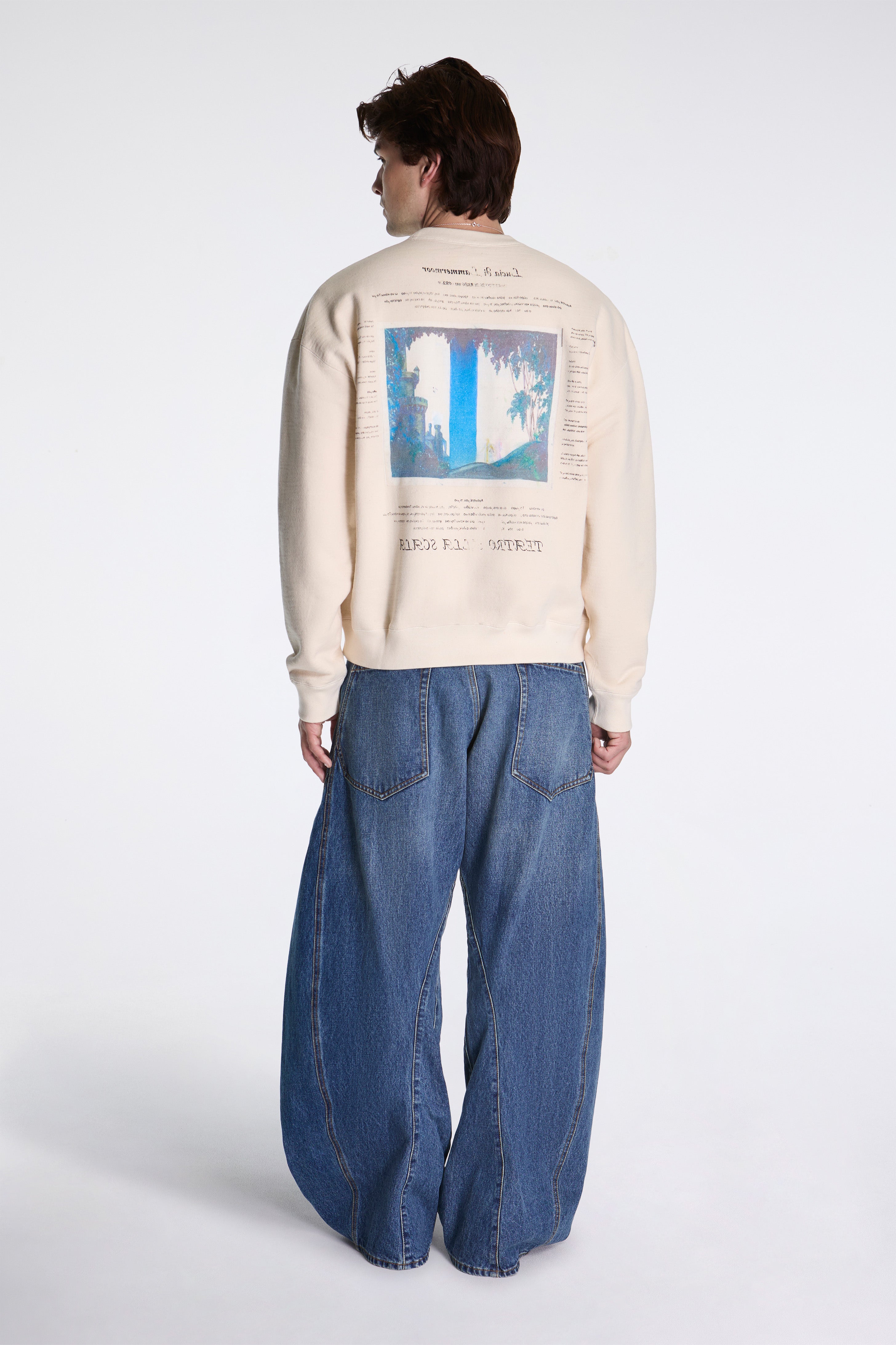 3D Cutting Denim Pants Indigo