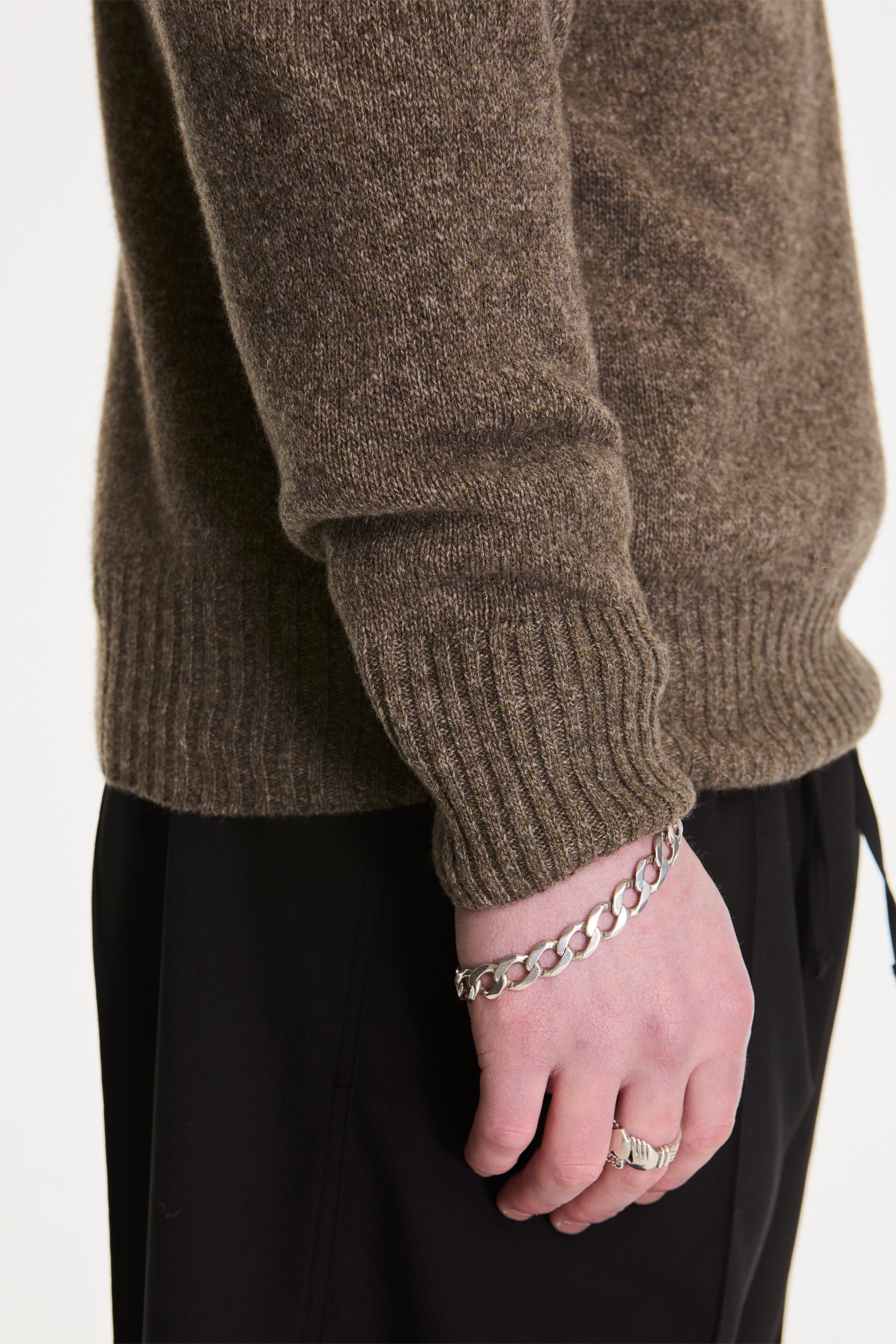 Seamless Crew Neck Natural Twist