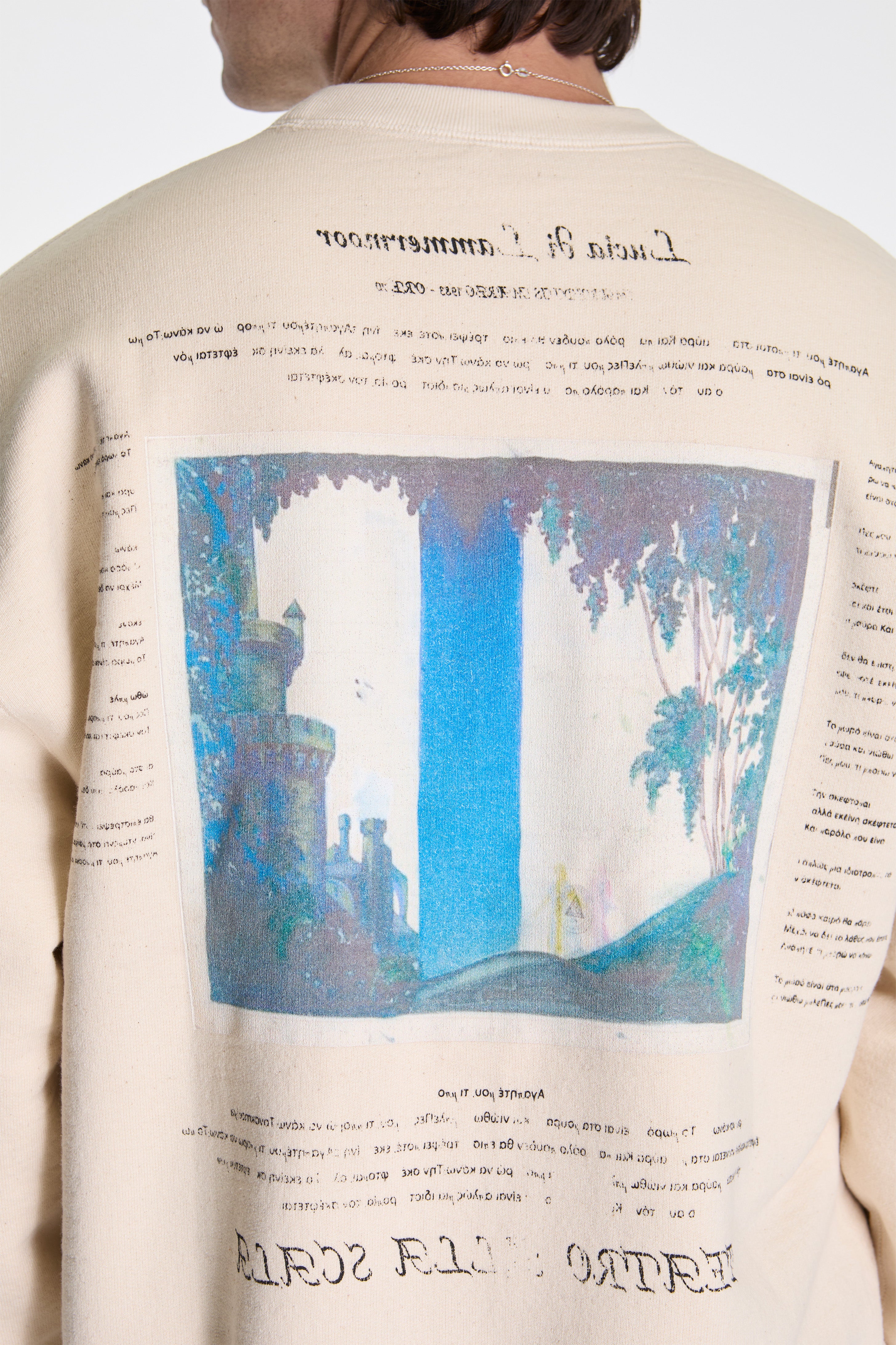 Printed Sweat Shirt Oatmeal