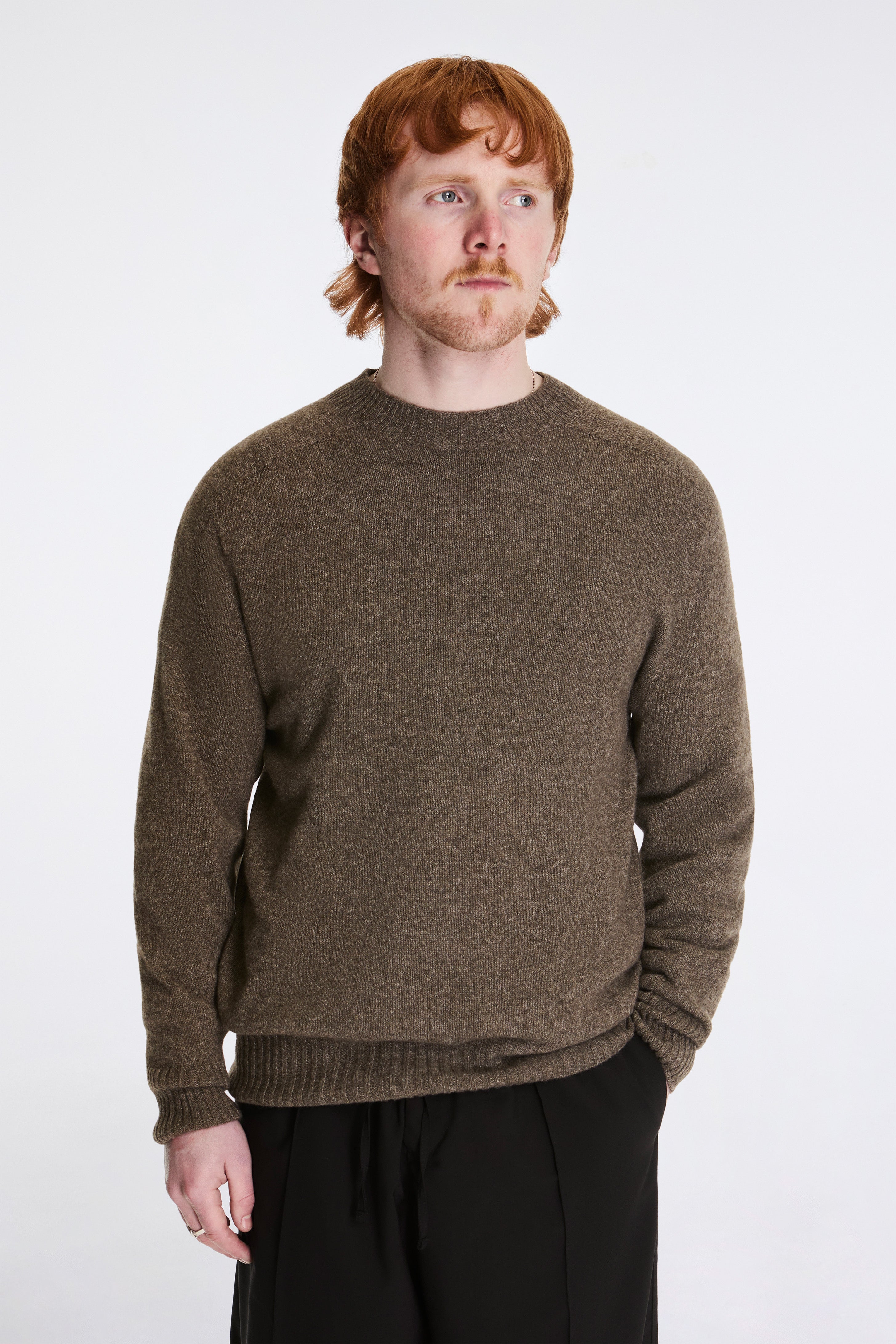 Seamless Crew Neck Natural Twist