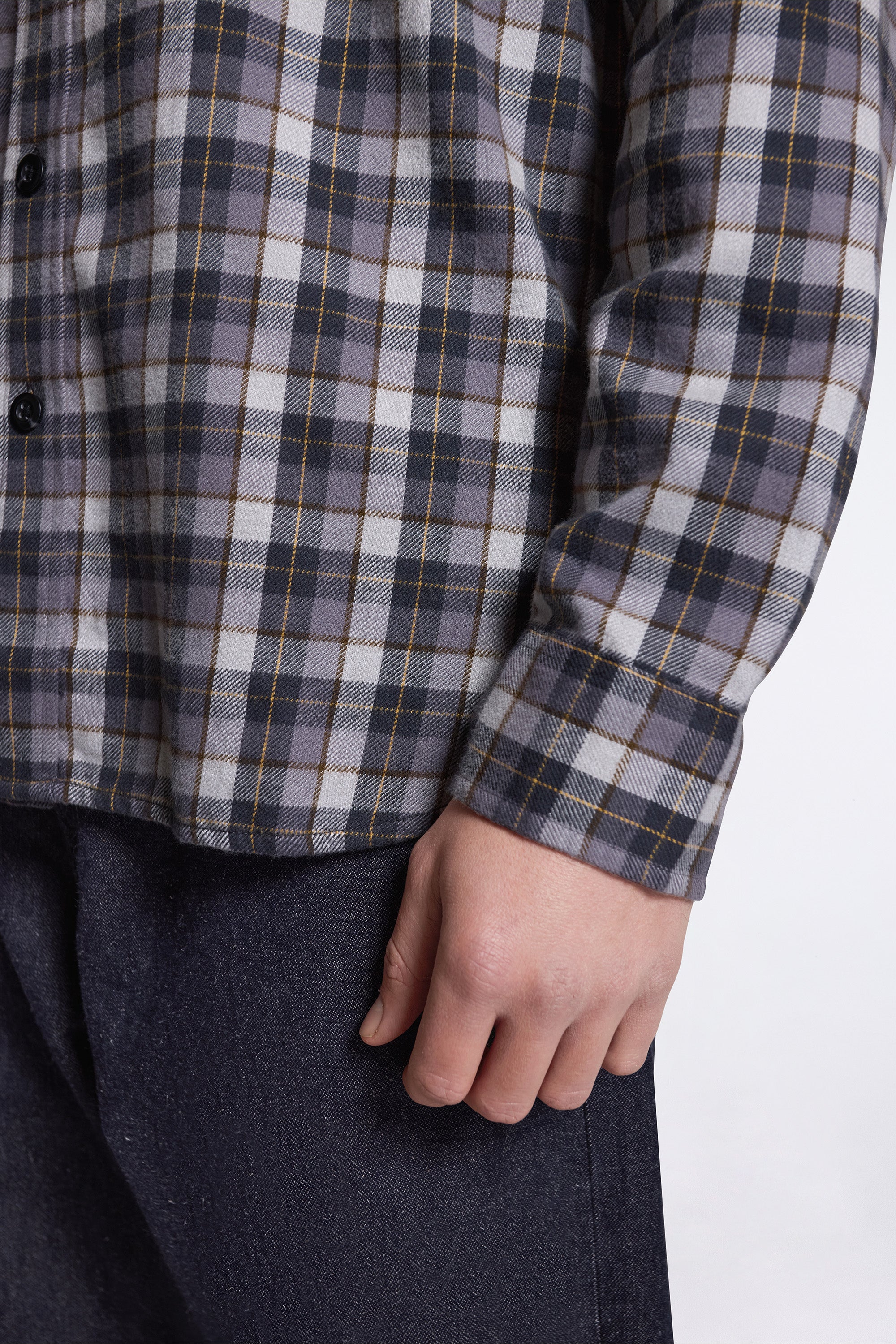 Burnside Flannel Shirt Grey Multi Plaid