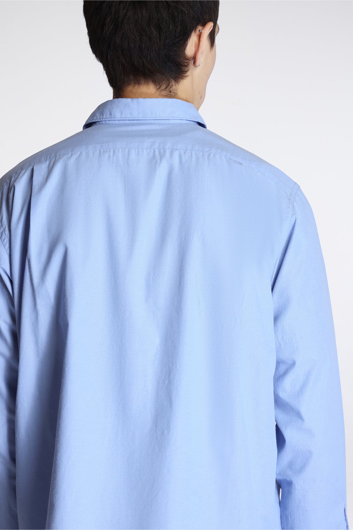 Regular Collar Wind Shirt Sax