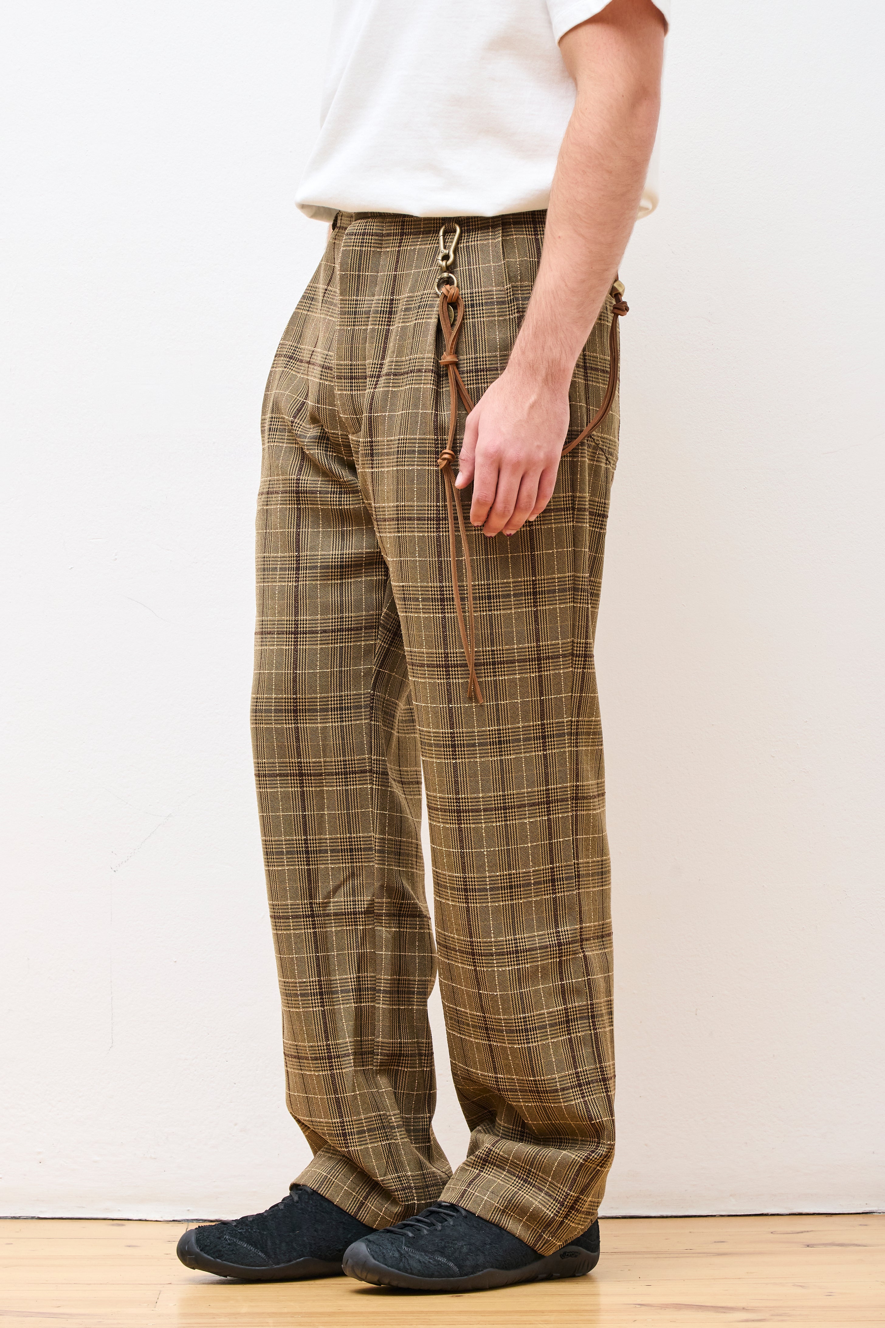 Loose Pleated Pant Brown