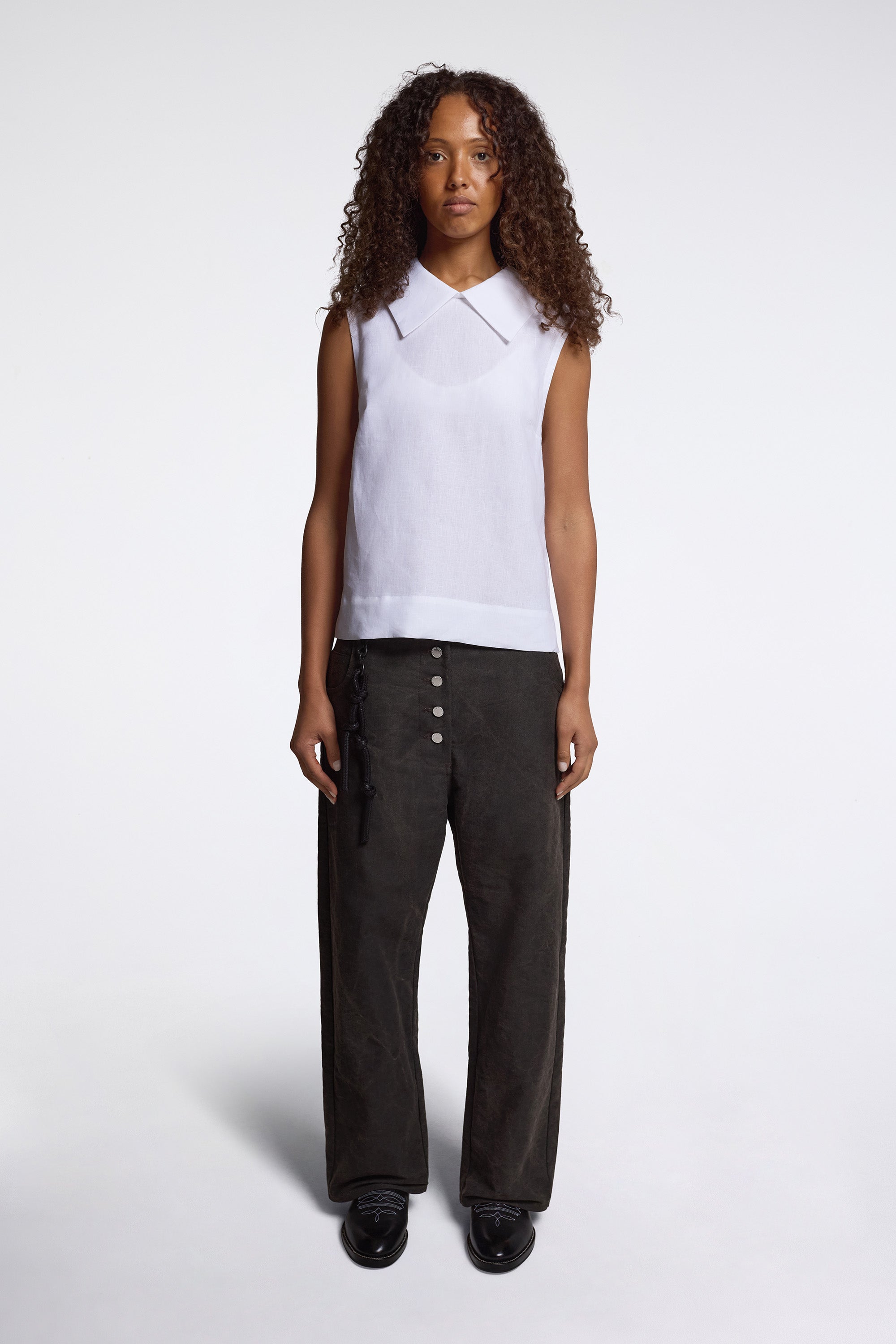 Sleeveless Top White