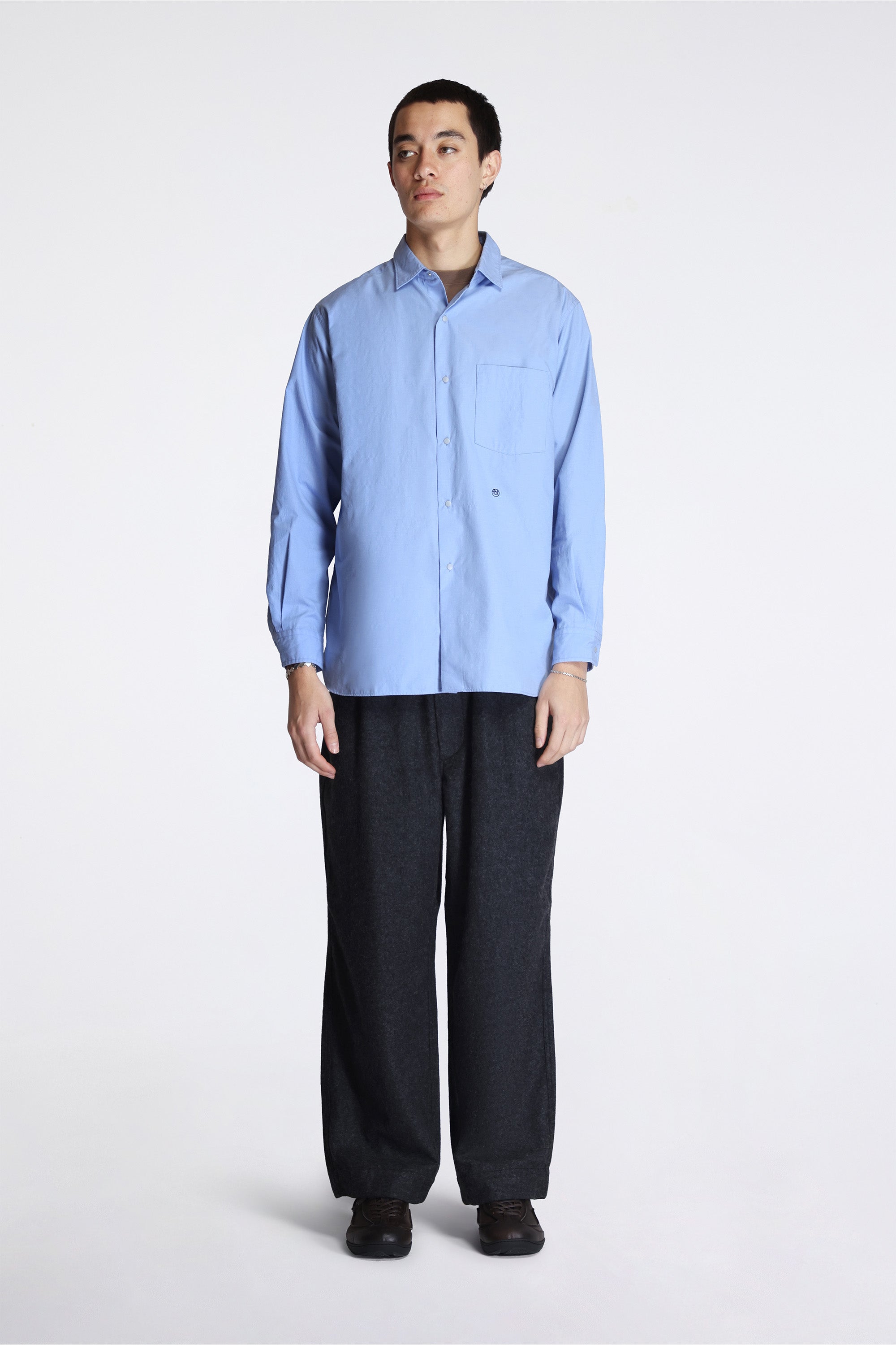 Nanamica Regular Collar Wind Shirt Sax | HAVN