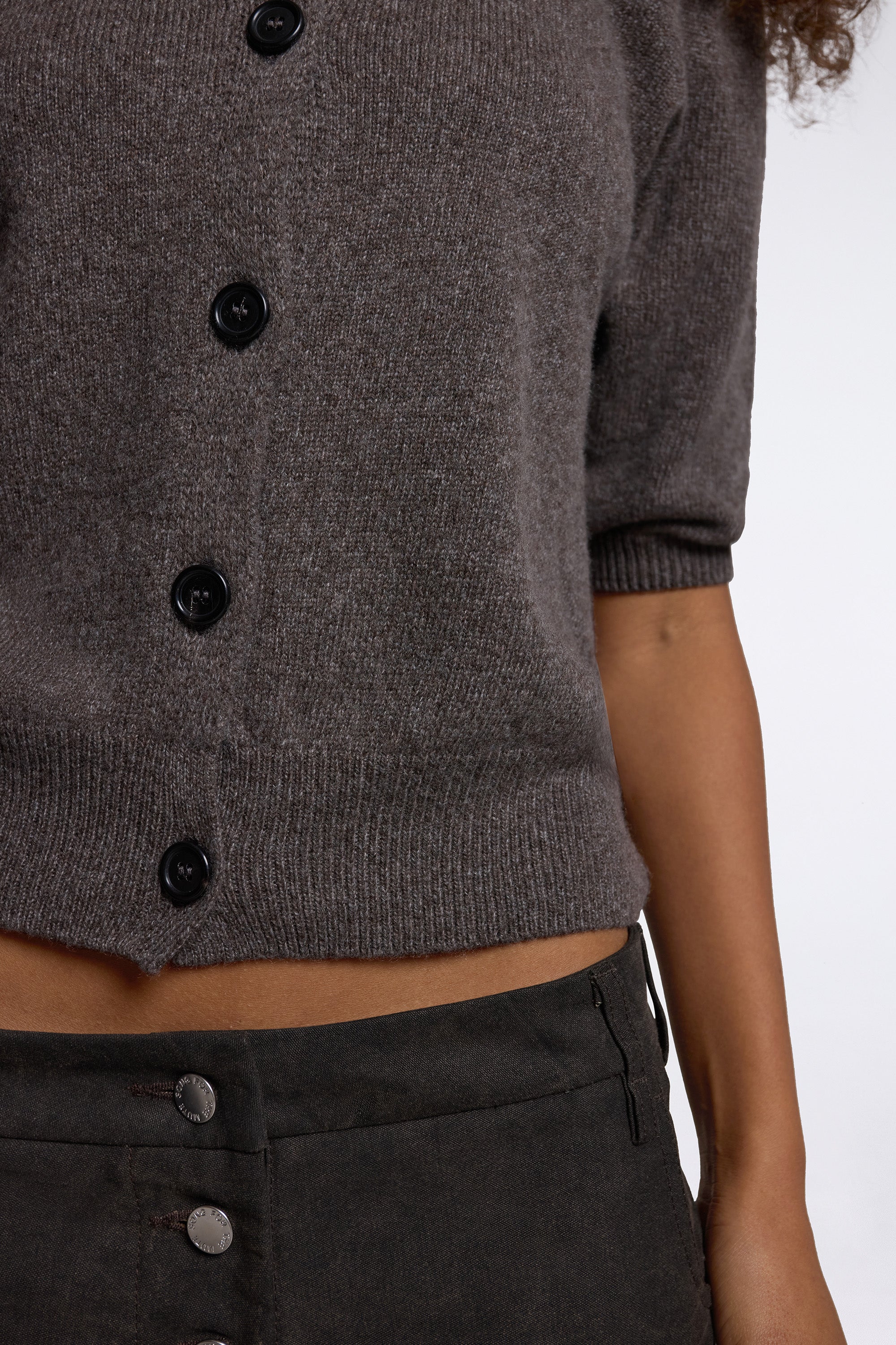 Short Sleeve Cardigan Elk