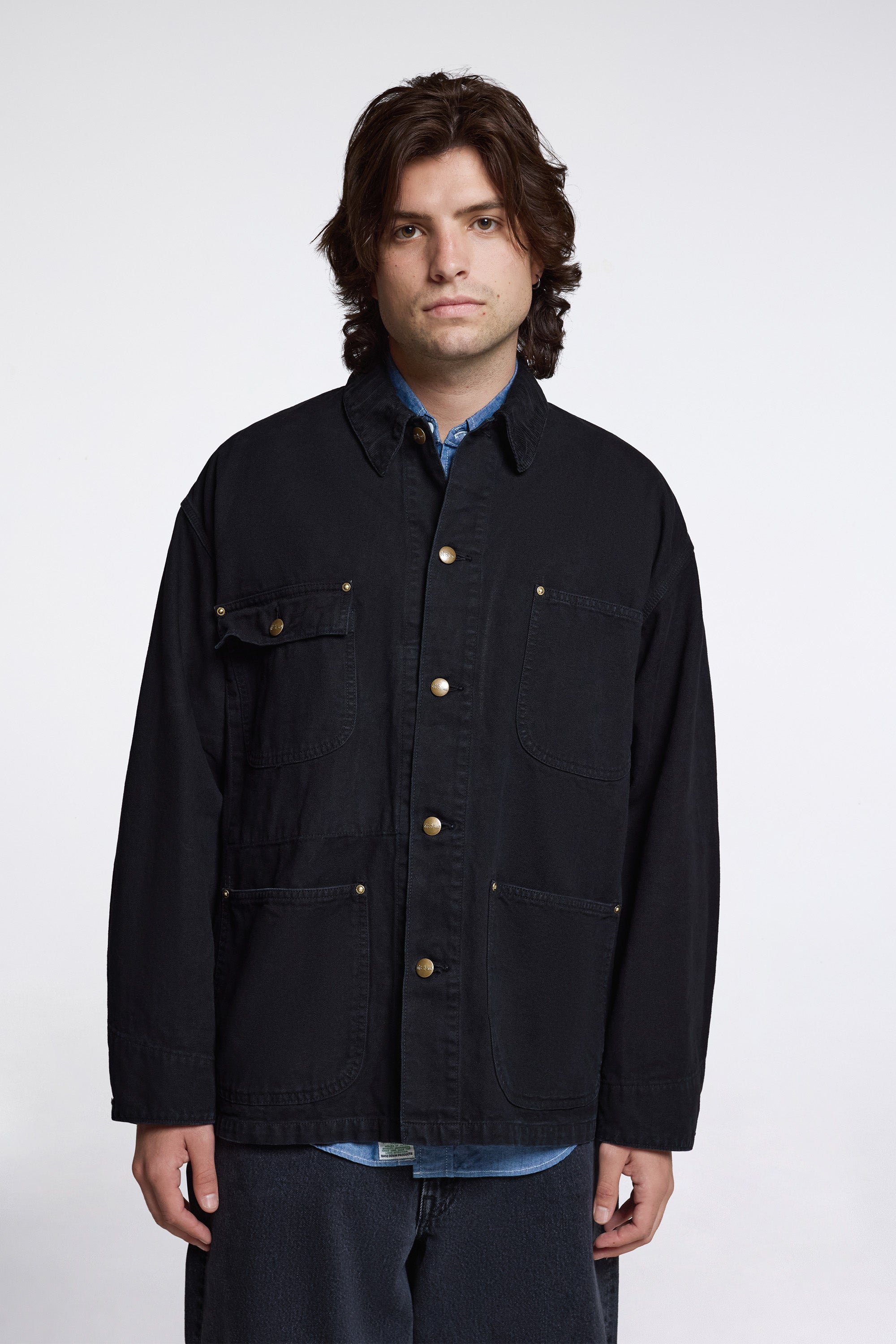 Relax Fit Oxford Coverall Black