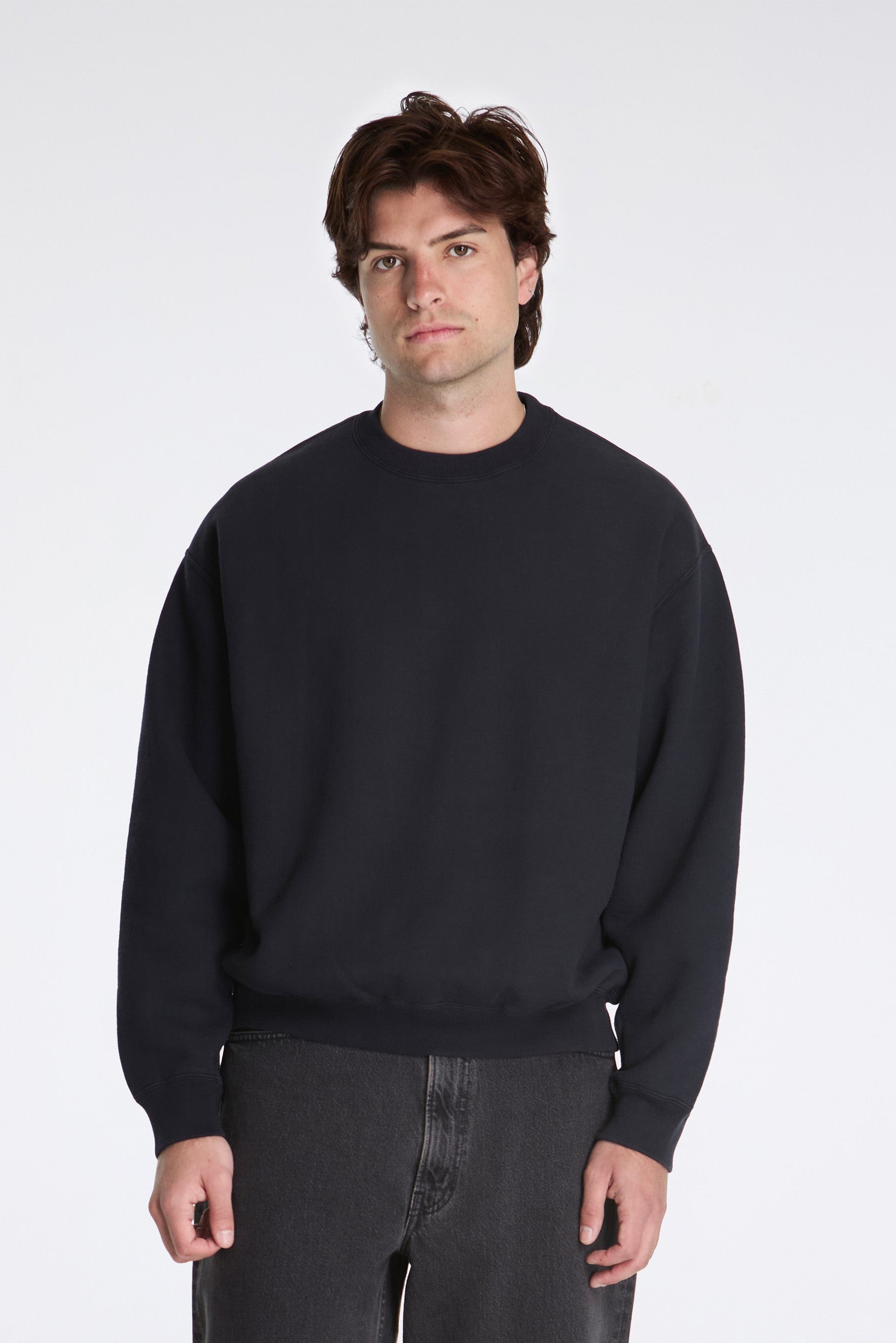 Relax Fit Densely Knit Sweat Shirt