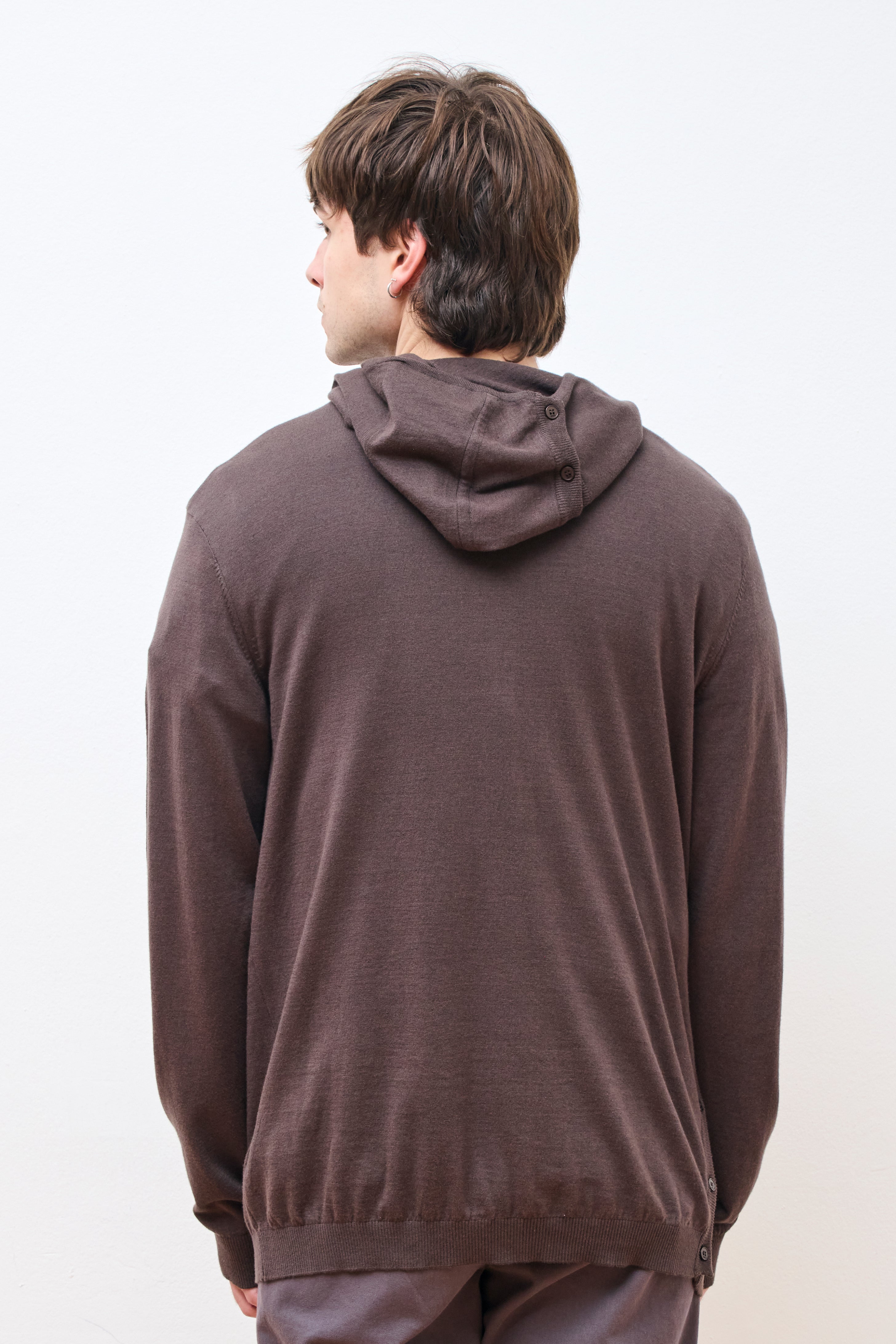 8.0 Knit Hoodie Center Brown