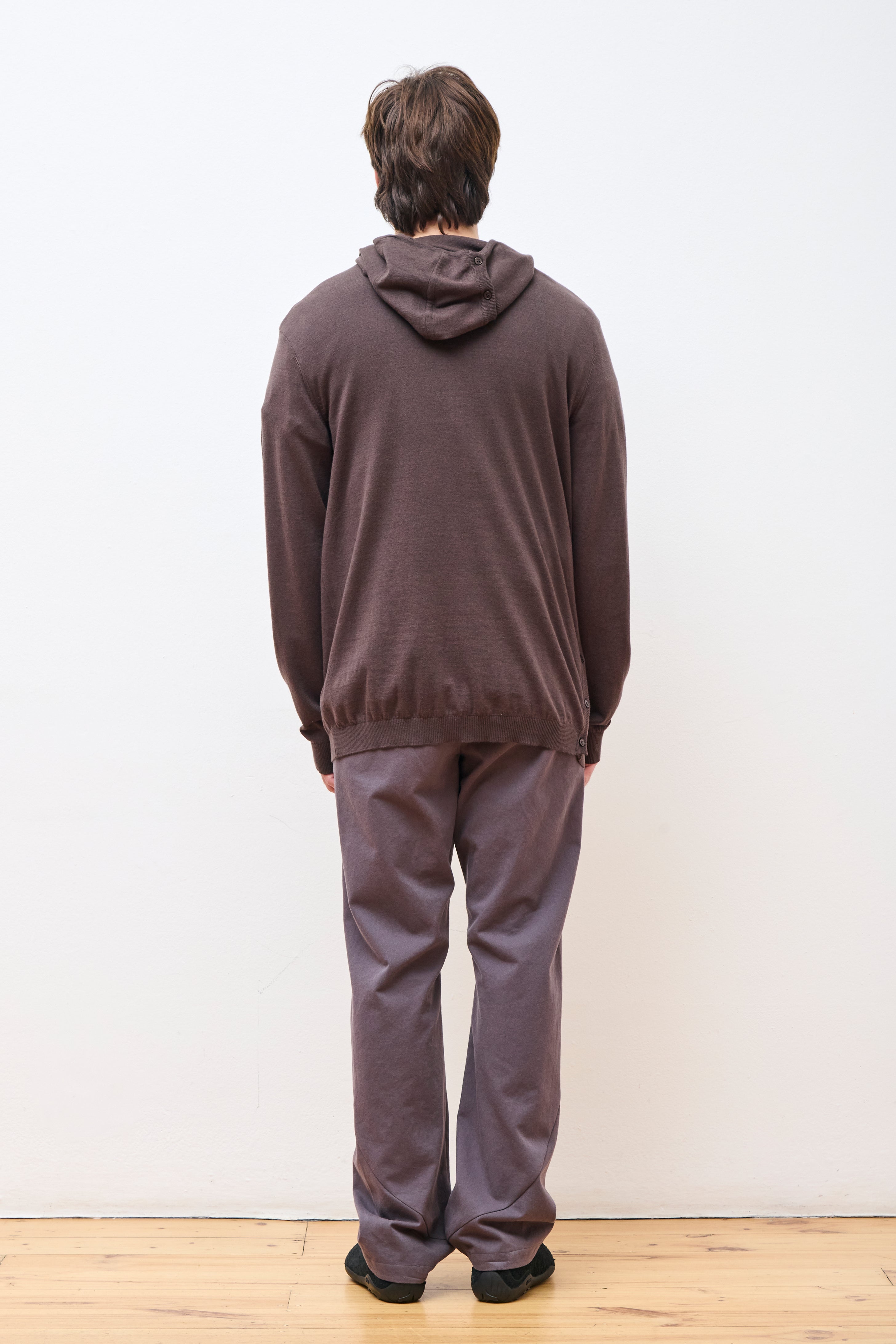 8.0 Knit Hoodie Center Brown