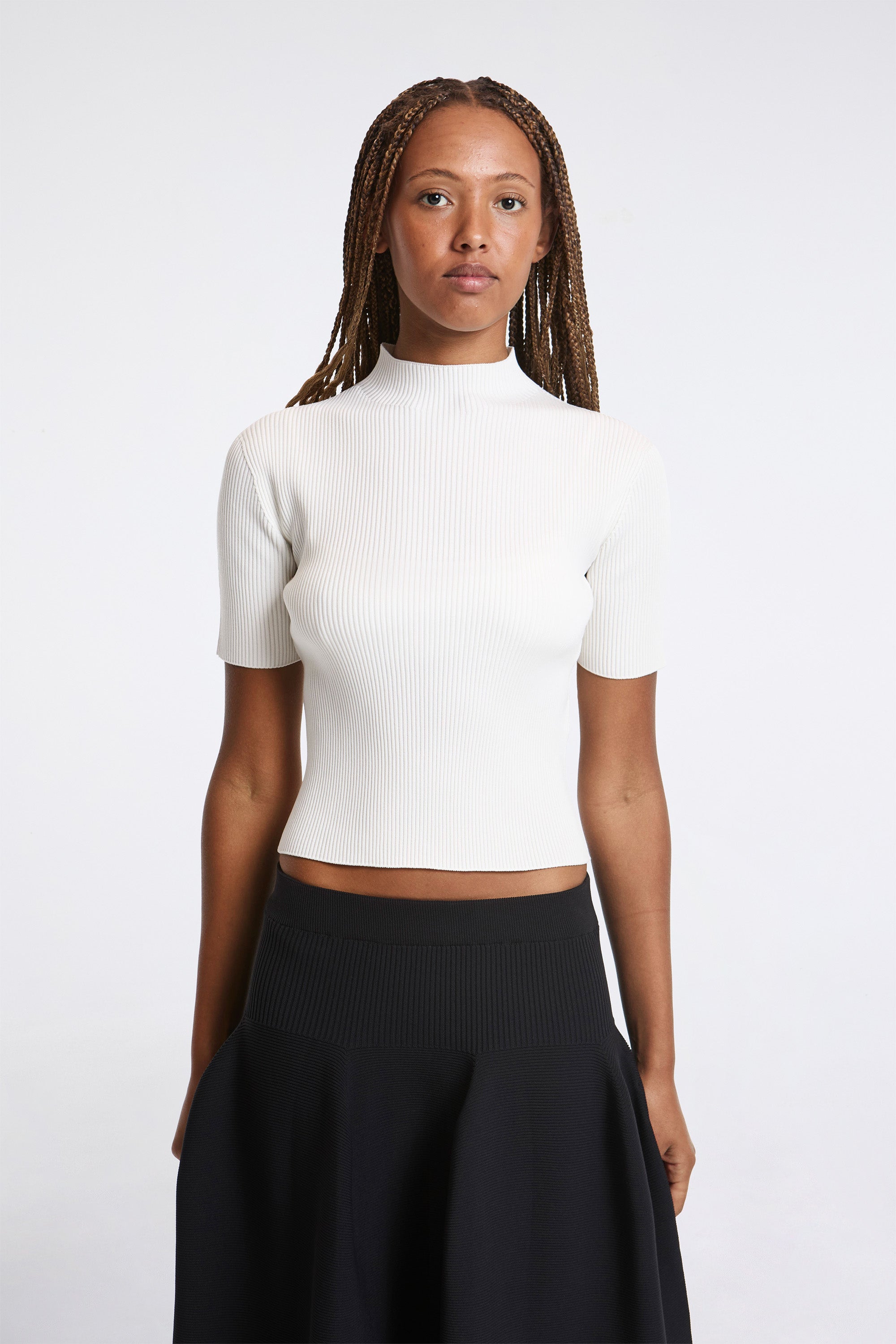 Portrait Short Sleeve Top White