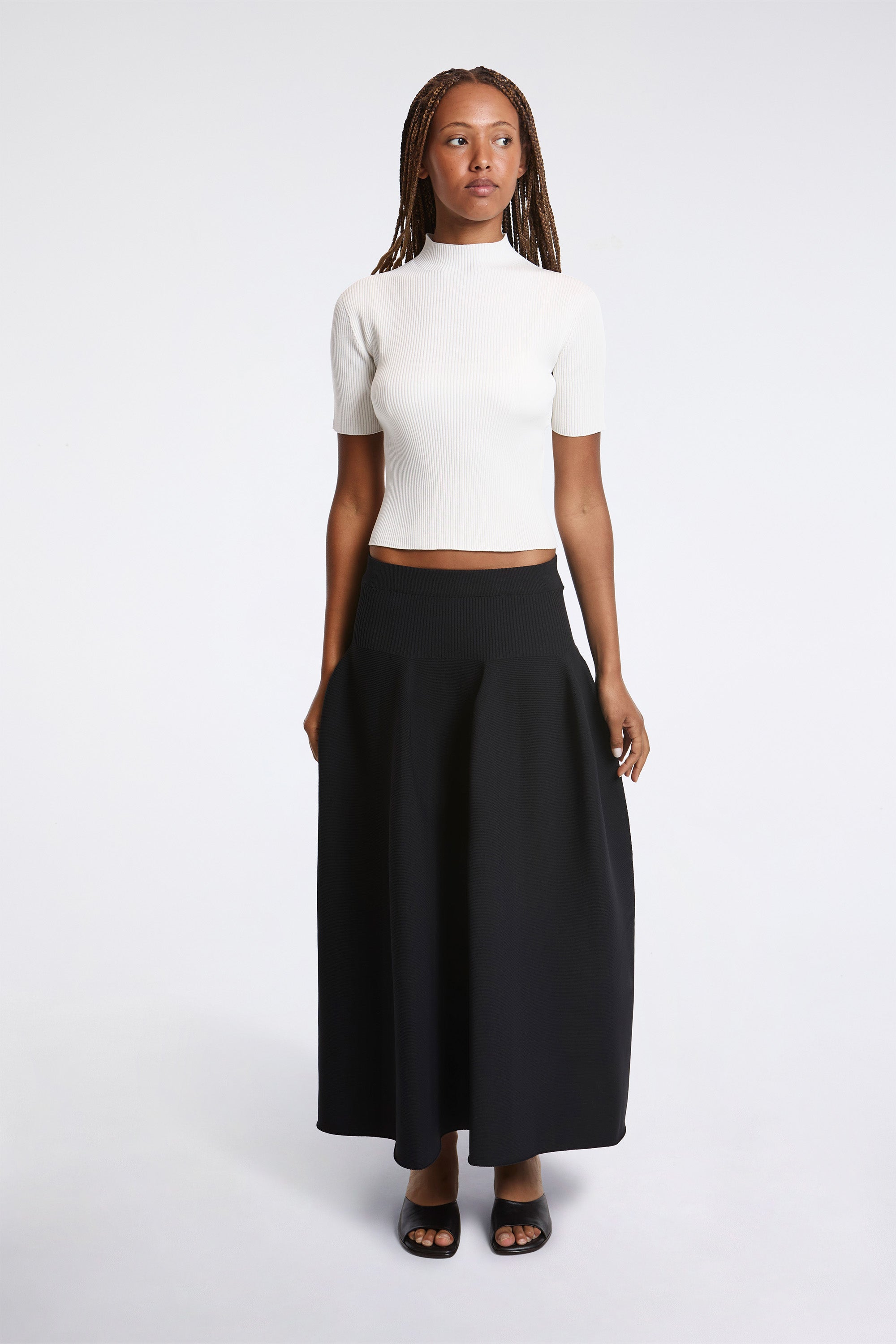 Portrait Short Sleeve Top White