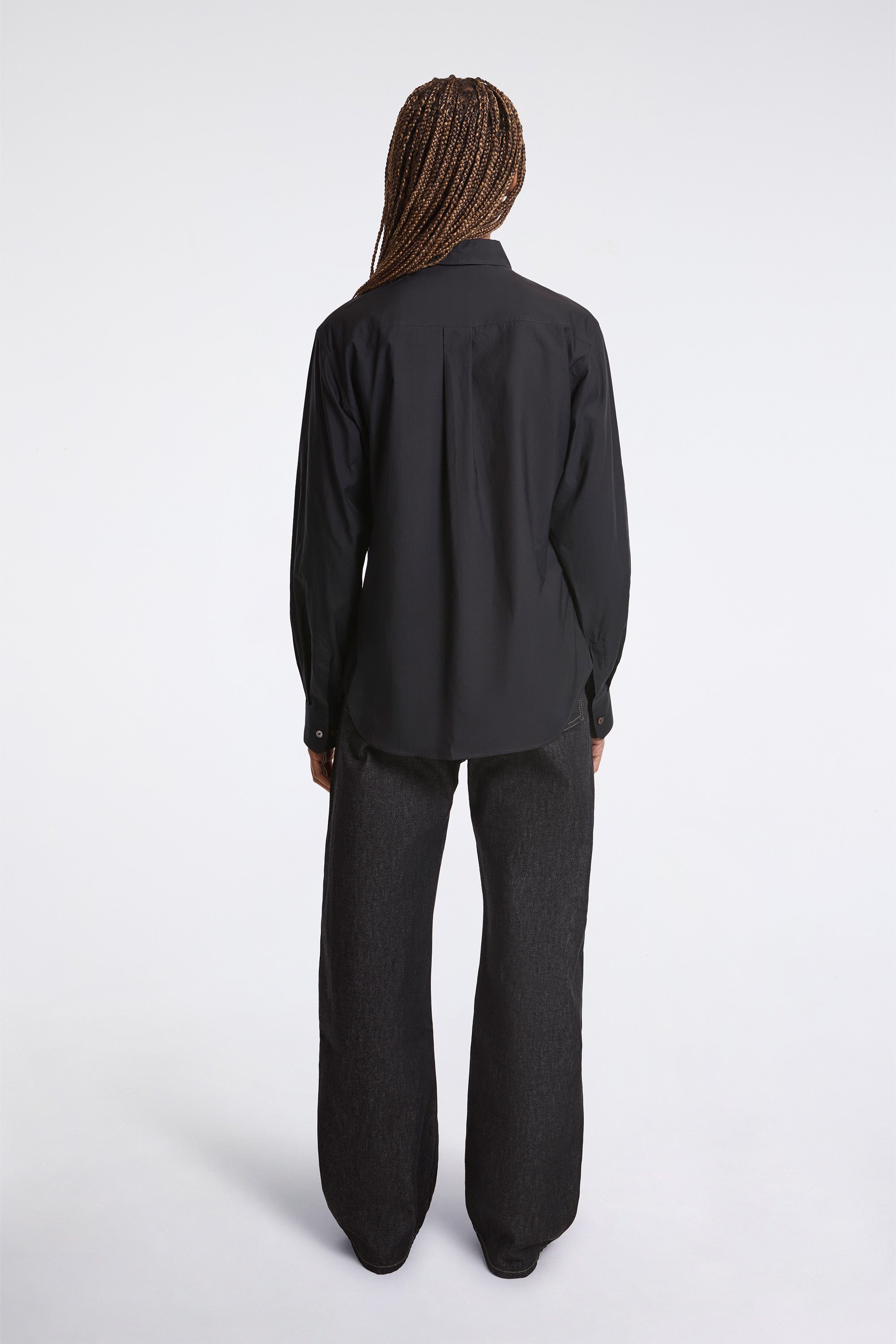 Pointed Collar Shirt Squid Ink