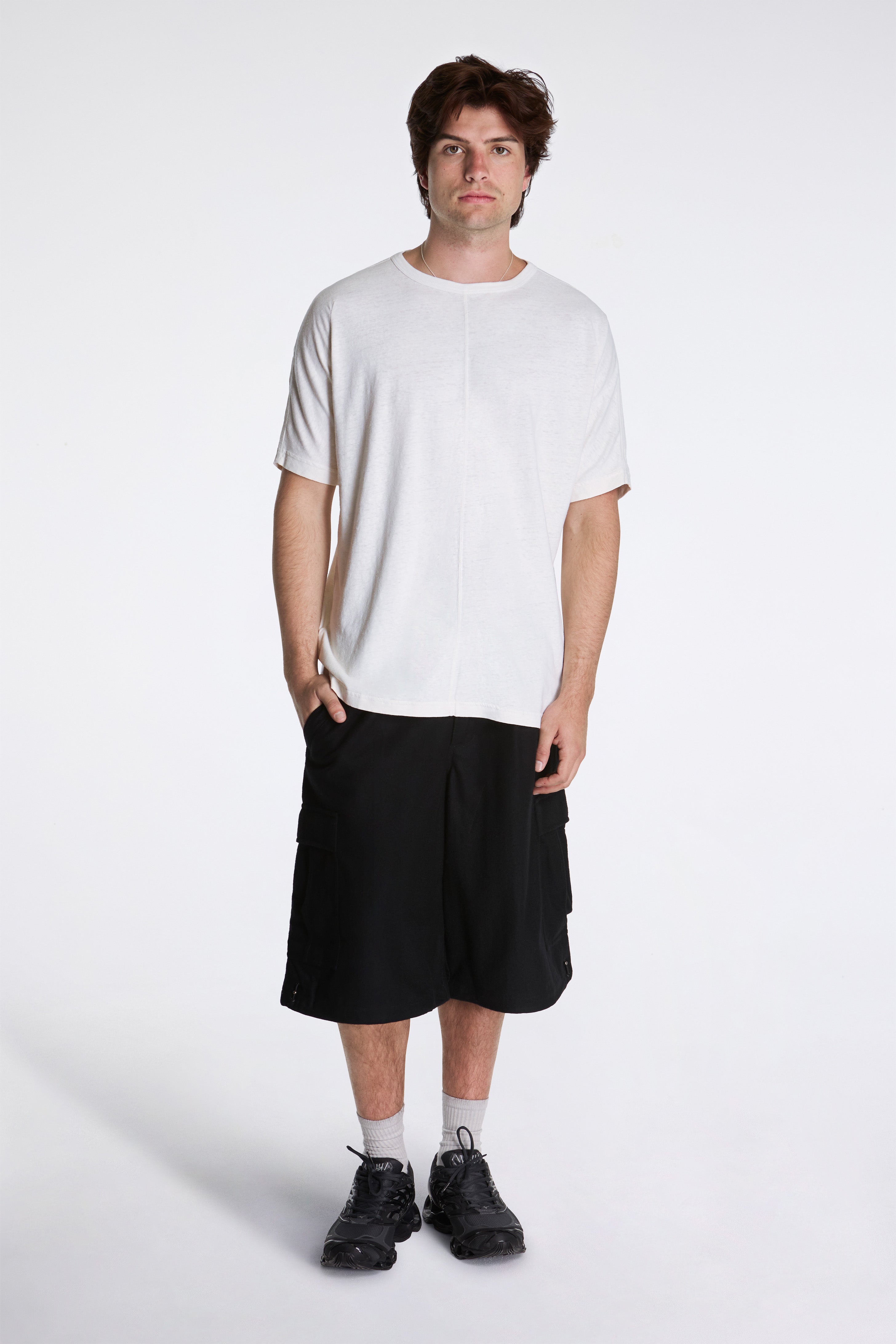Hemp Cross Oversized T-Shirt White