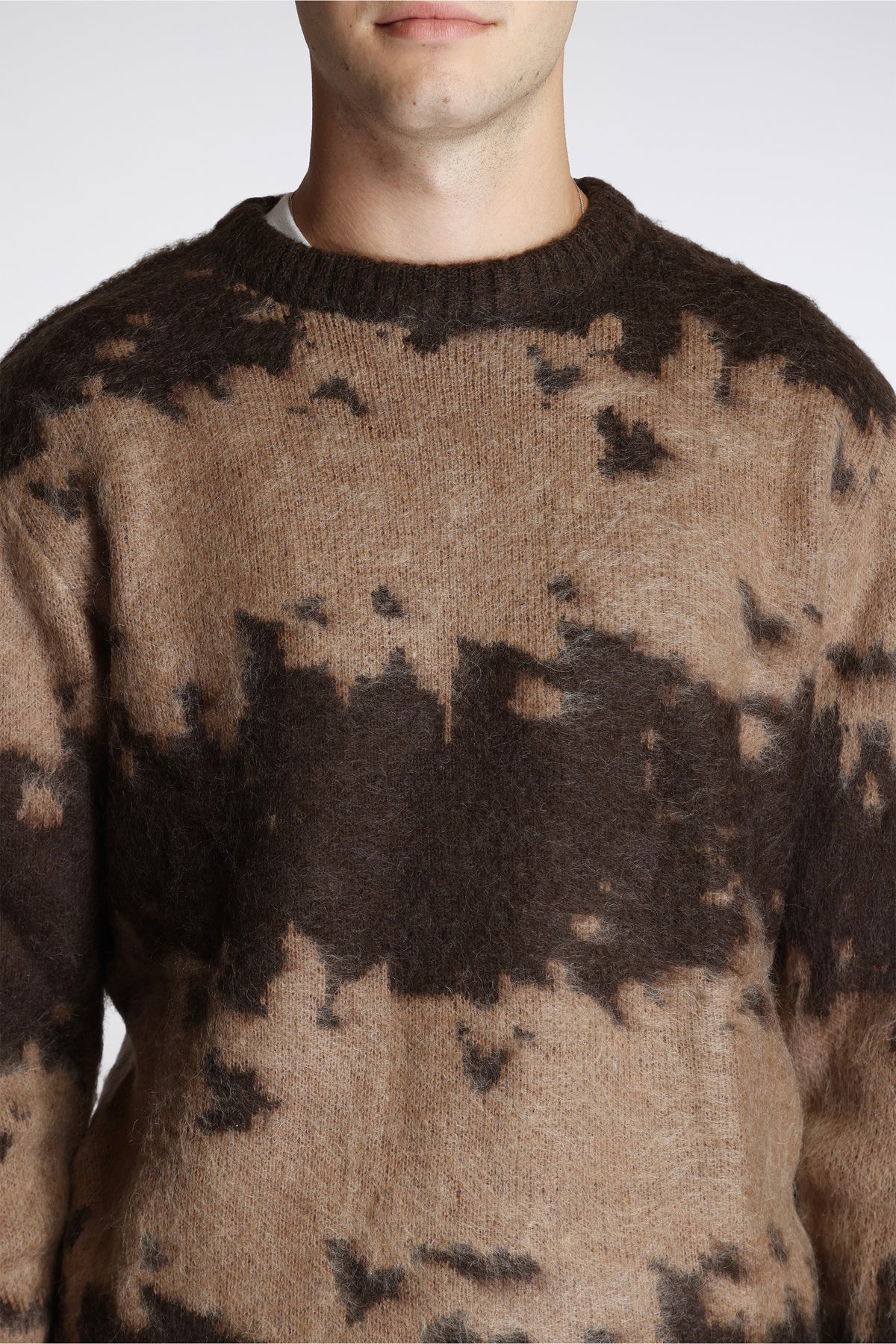 Mohair Splatter Sweater Taupe Splatter