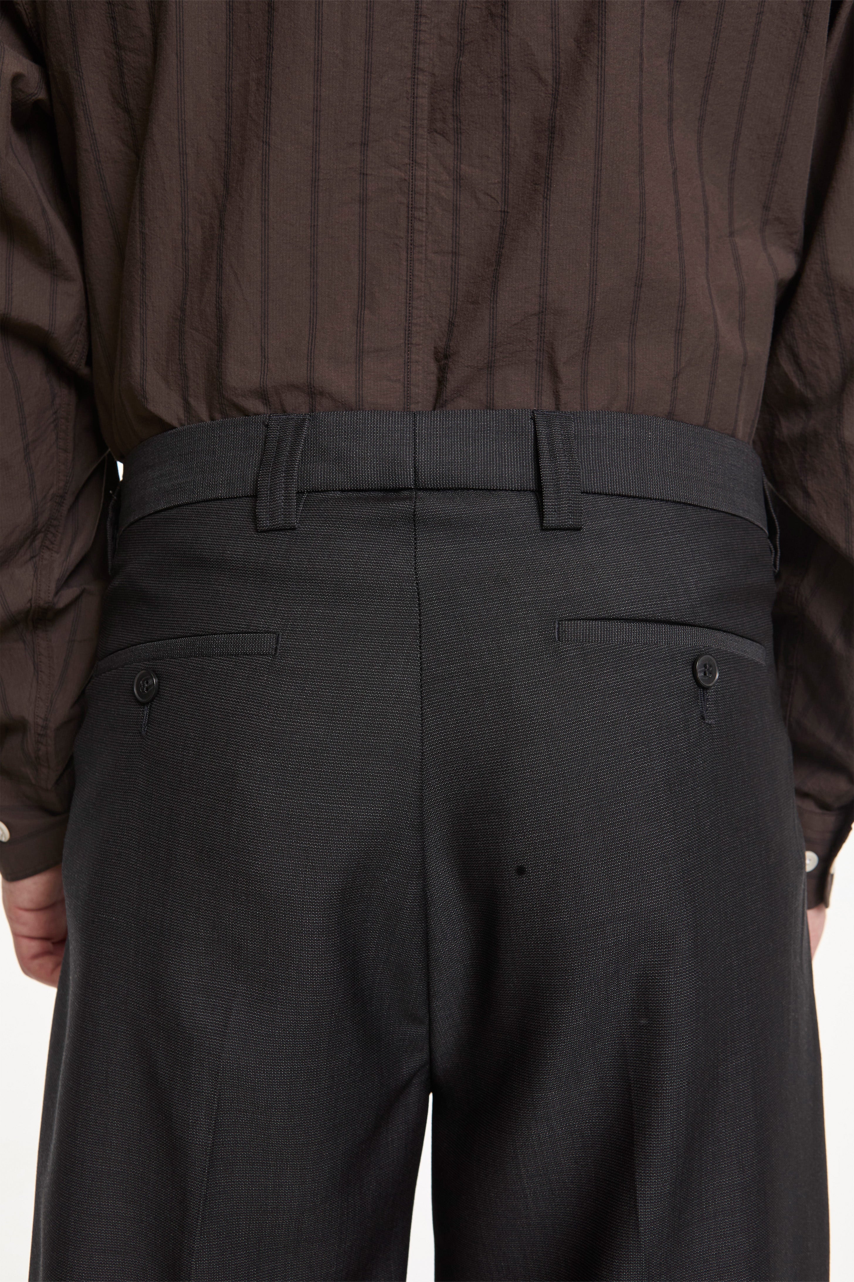 Formal Trousers Dark Grey Tropical Wool