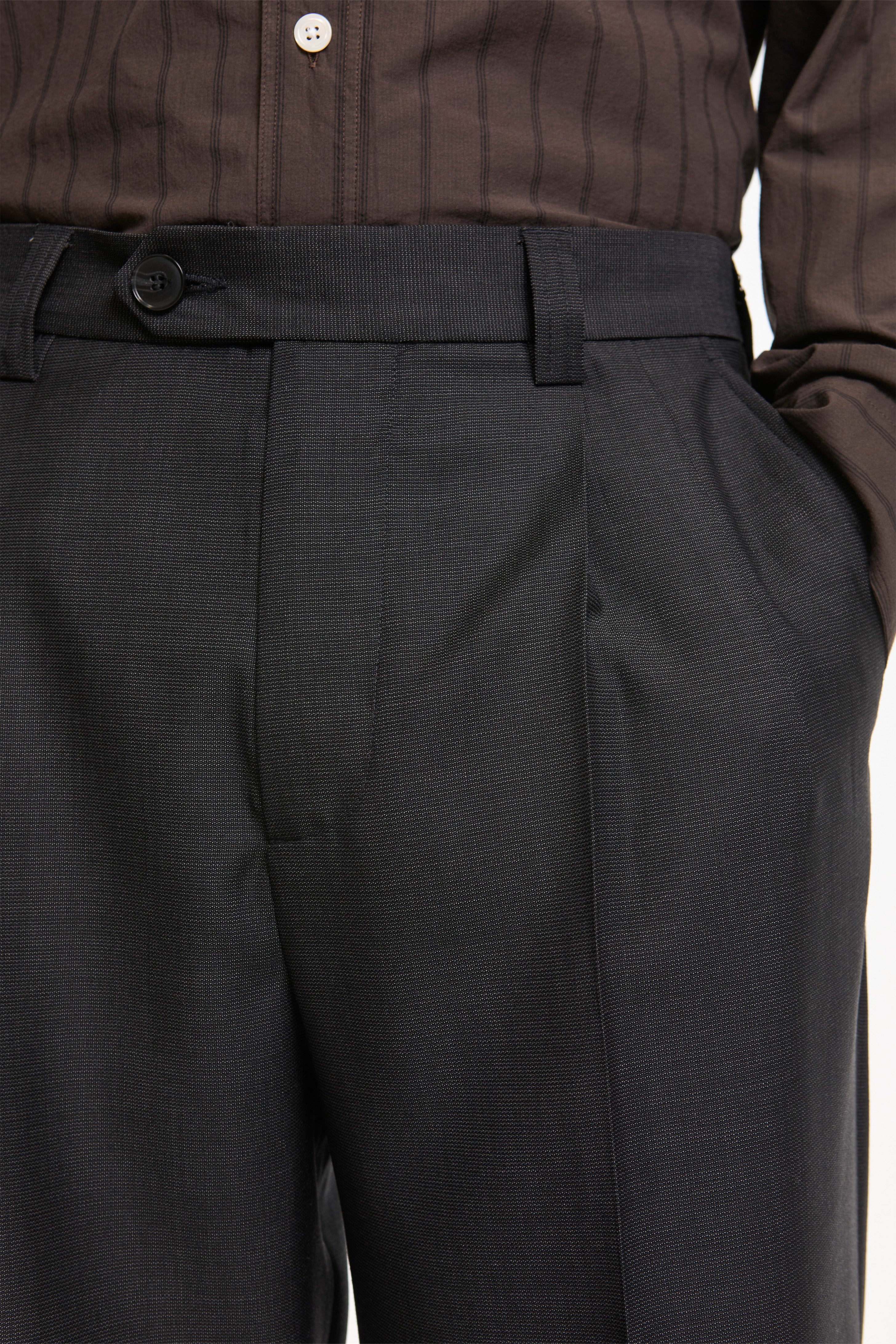 Formal Trousers Dark Grey Tropical Wool