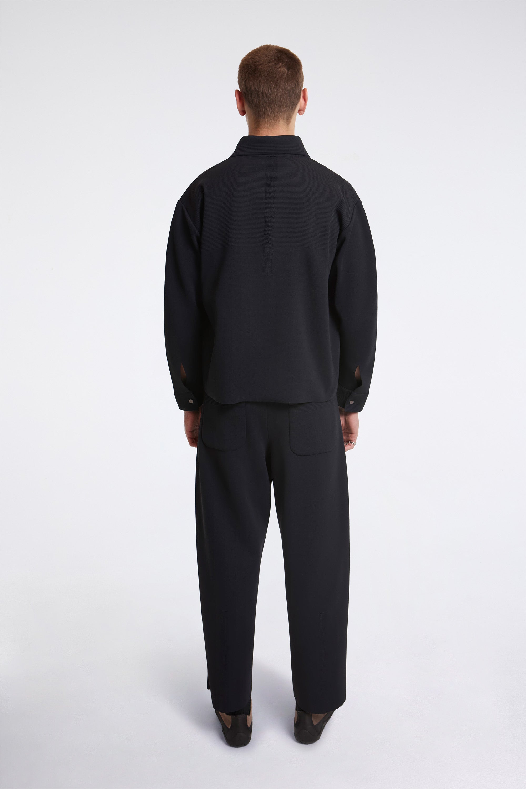 Milan Shirt Collar Blouson Black
