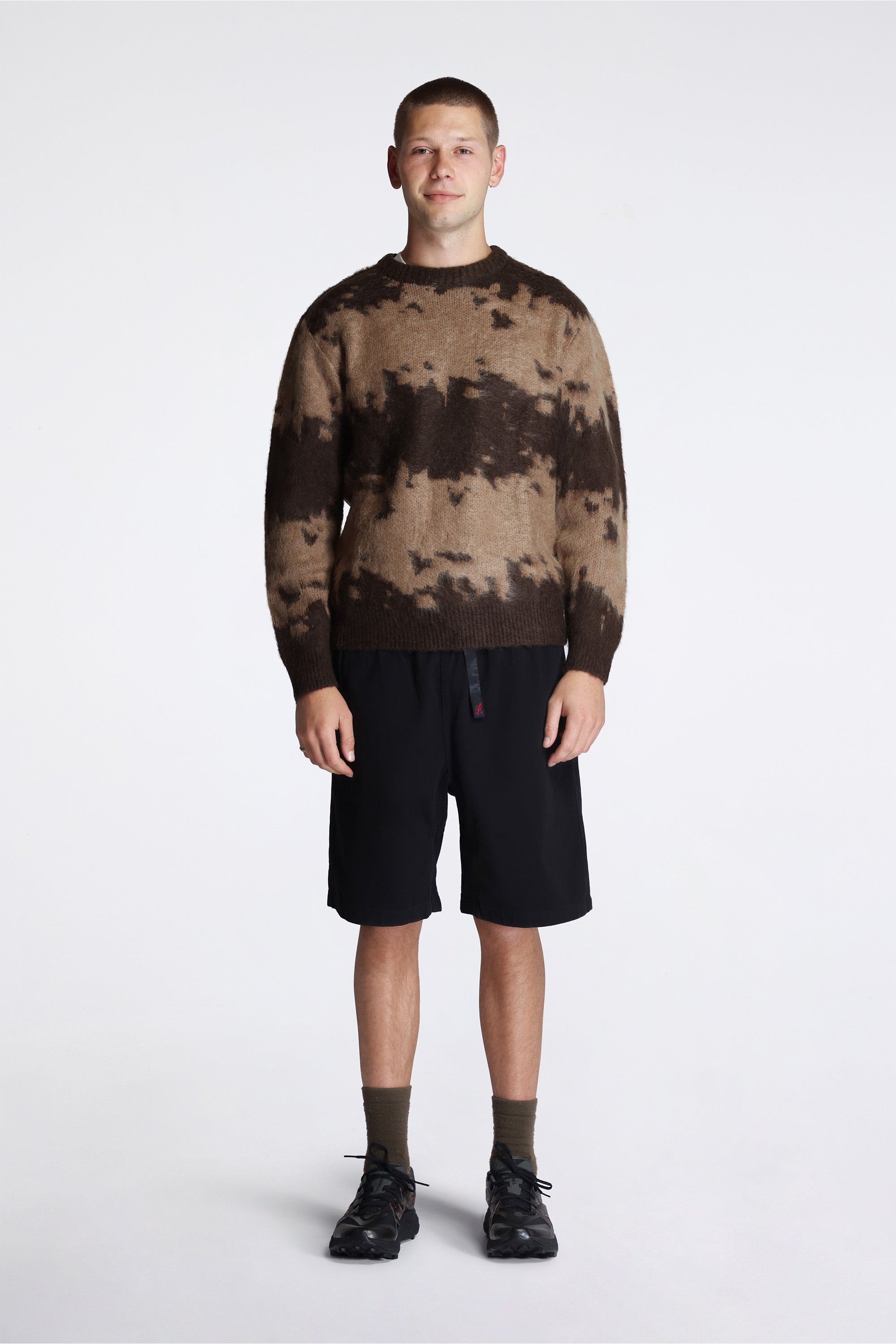Mohair Splatter Sweater Taupe Splatter
