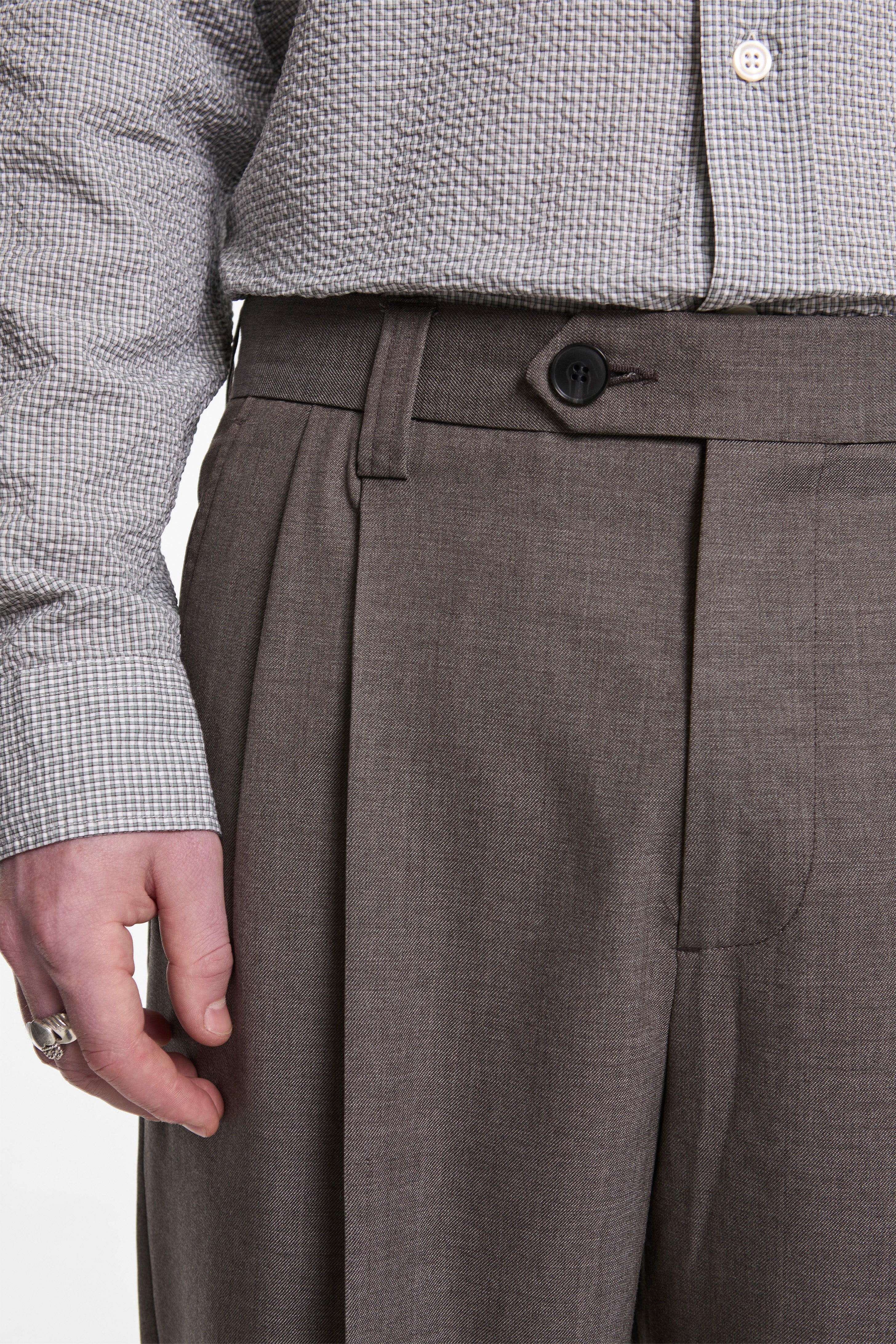 Classic Trousers Light Taupe Wool