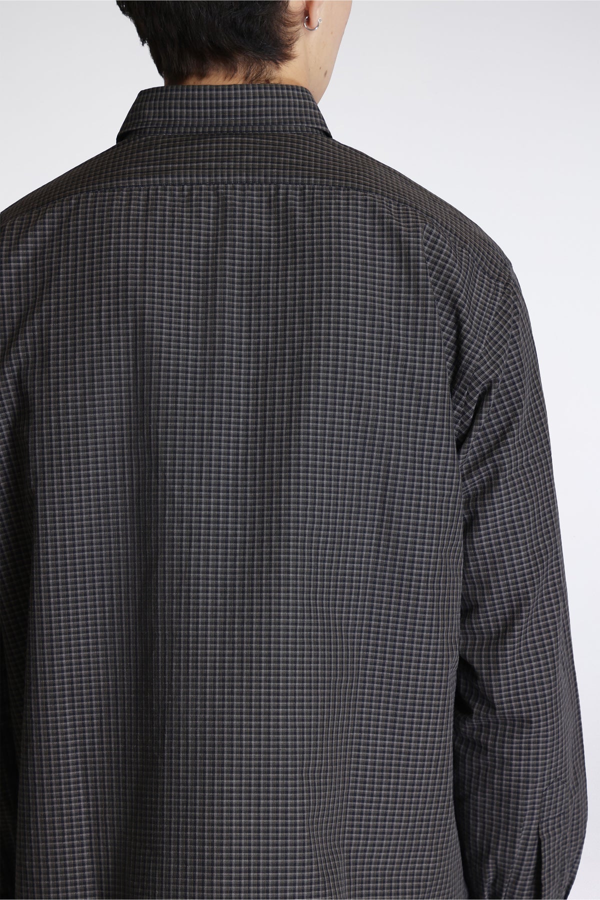 Micro Plaid Wind Shirt Navy